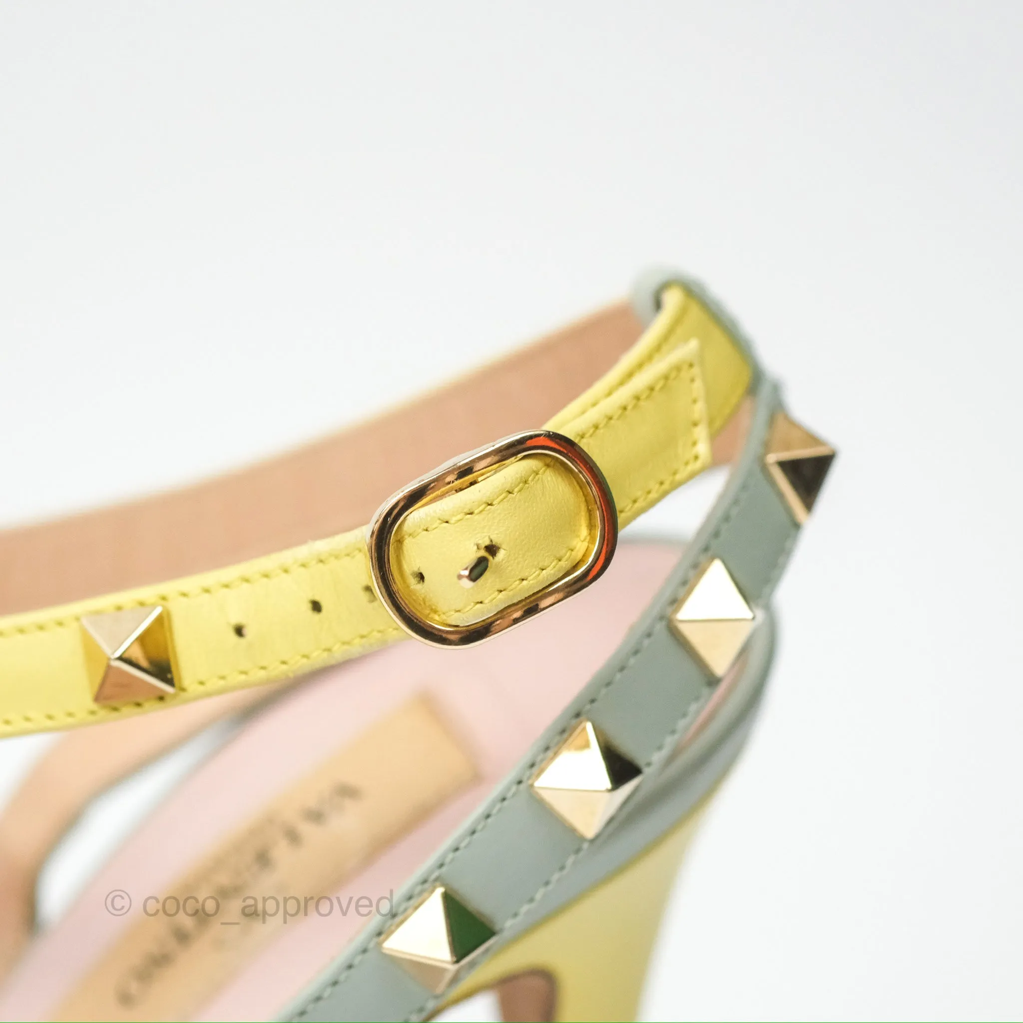 Valentino Garavani Rockstud Leather Slingback Pumps in Watercolor Size 39
