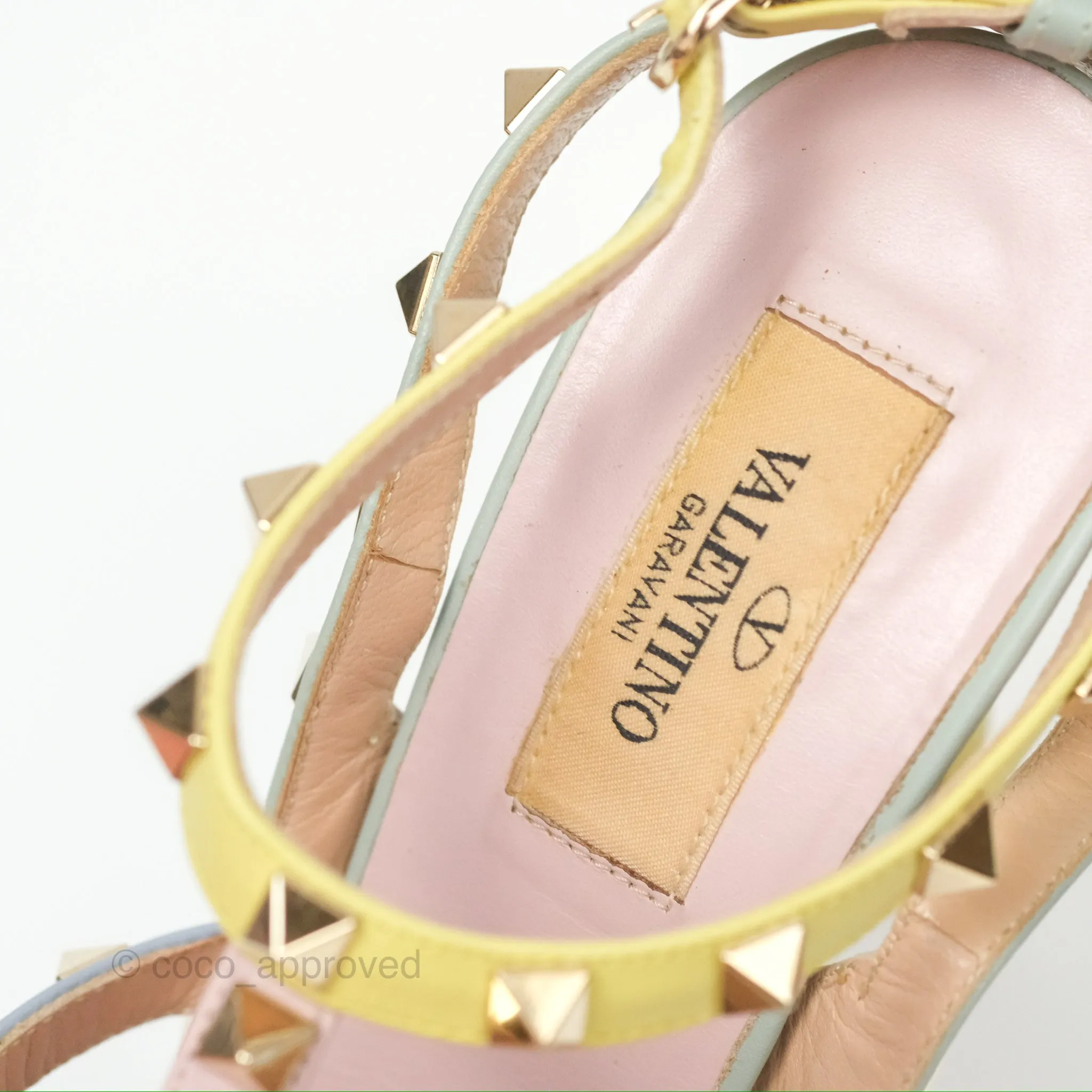 Valentino Garavani Rockstud Leather Slingback Pumps in Watercolor Size 39