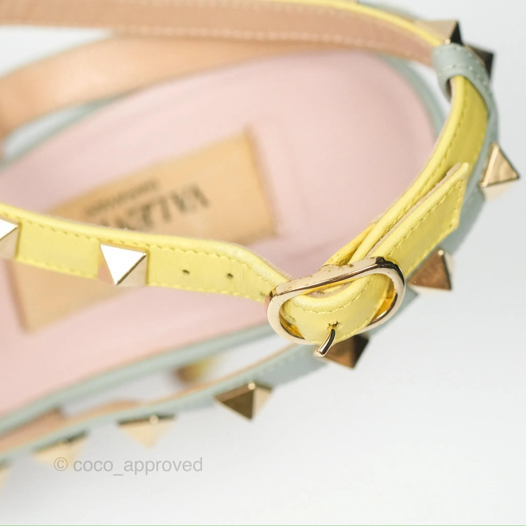Valentino Garavani Rockstud Leather Slingback Pumps in Watercolor Size 39