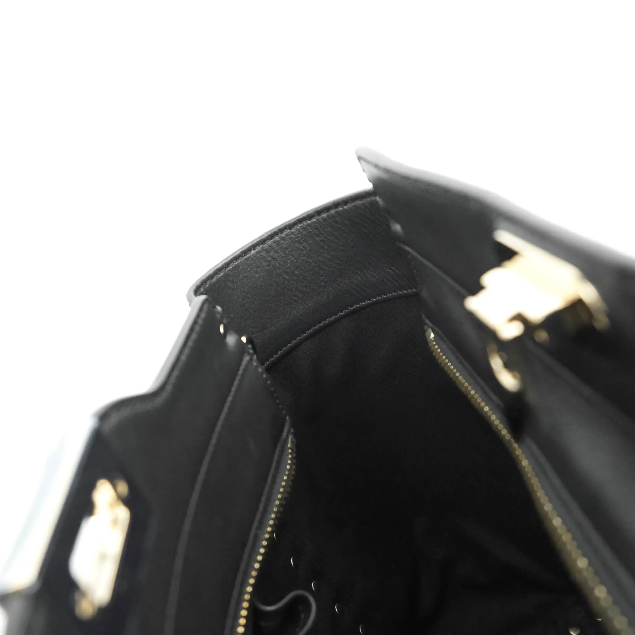 Valentino Garavani Rockstud Mini Trapeze Shoulder Bag Black Calfskin Gold Hardware