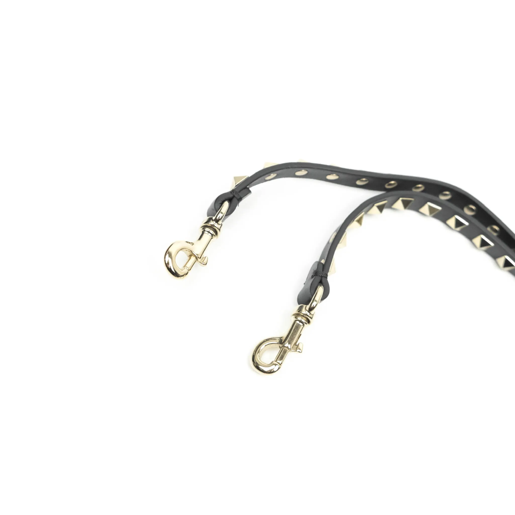 Valentino Garavani Rockstud Mini Trapeze Shoulder Bag Black Calfskin Gold Hardware