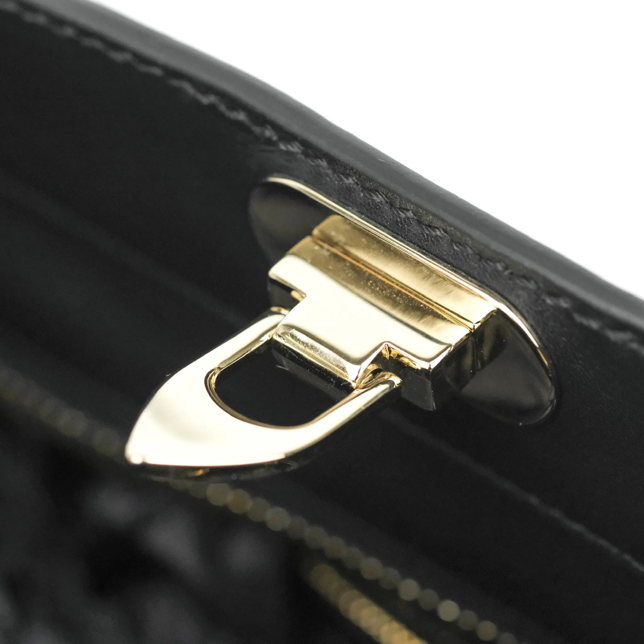 Valentino Garavani Rockstud Mini Trapeze Shoulder Bag Black Calfskin Gold Hardware