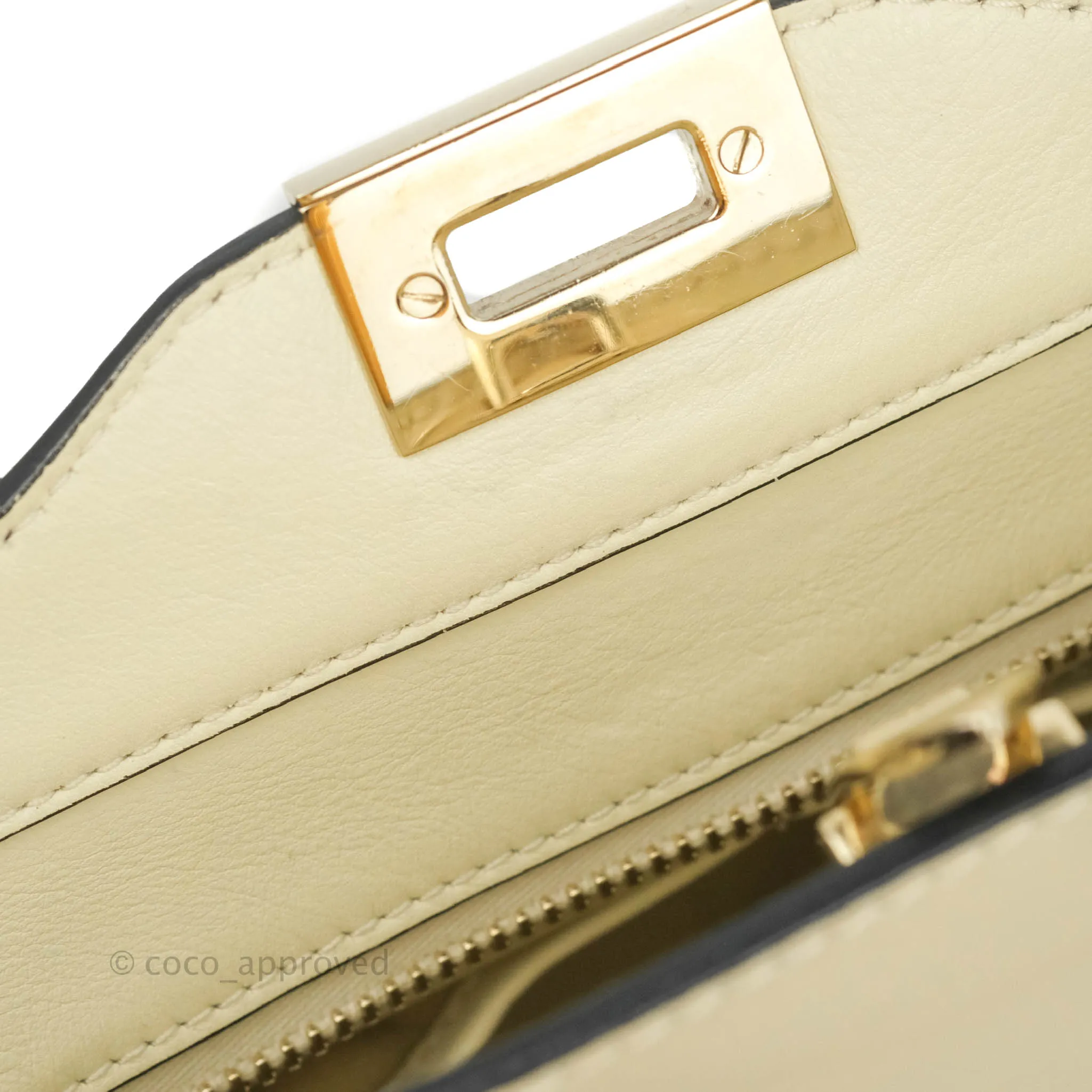 Valentino Garavani Rockstud Mini Trapeze Shoulder Bag White Calfskin Gold Hardware