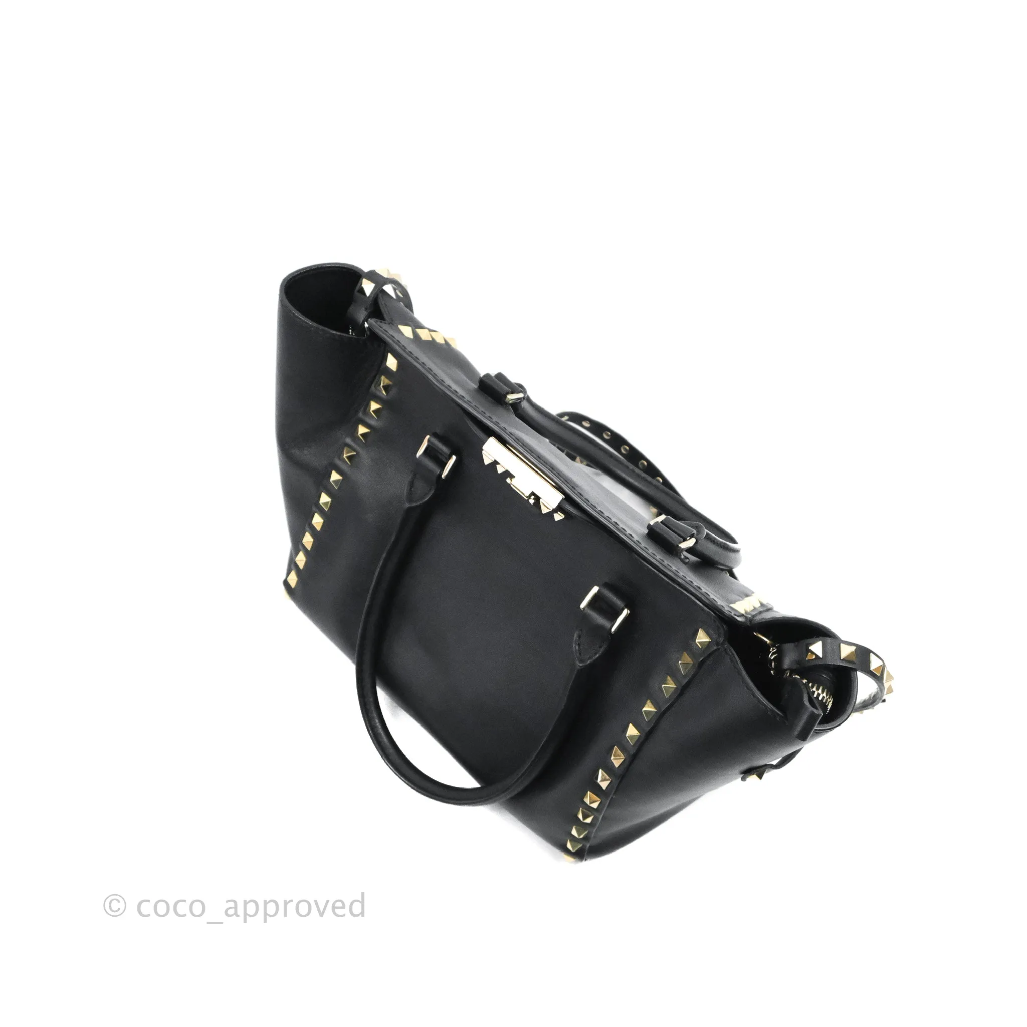 Valentino Garavani Small Rockstud Bag Black Calfskin