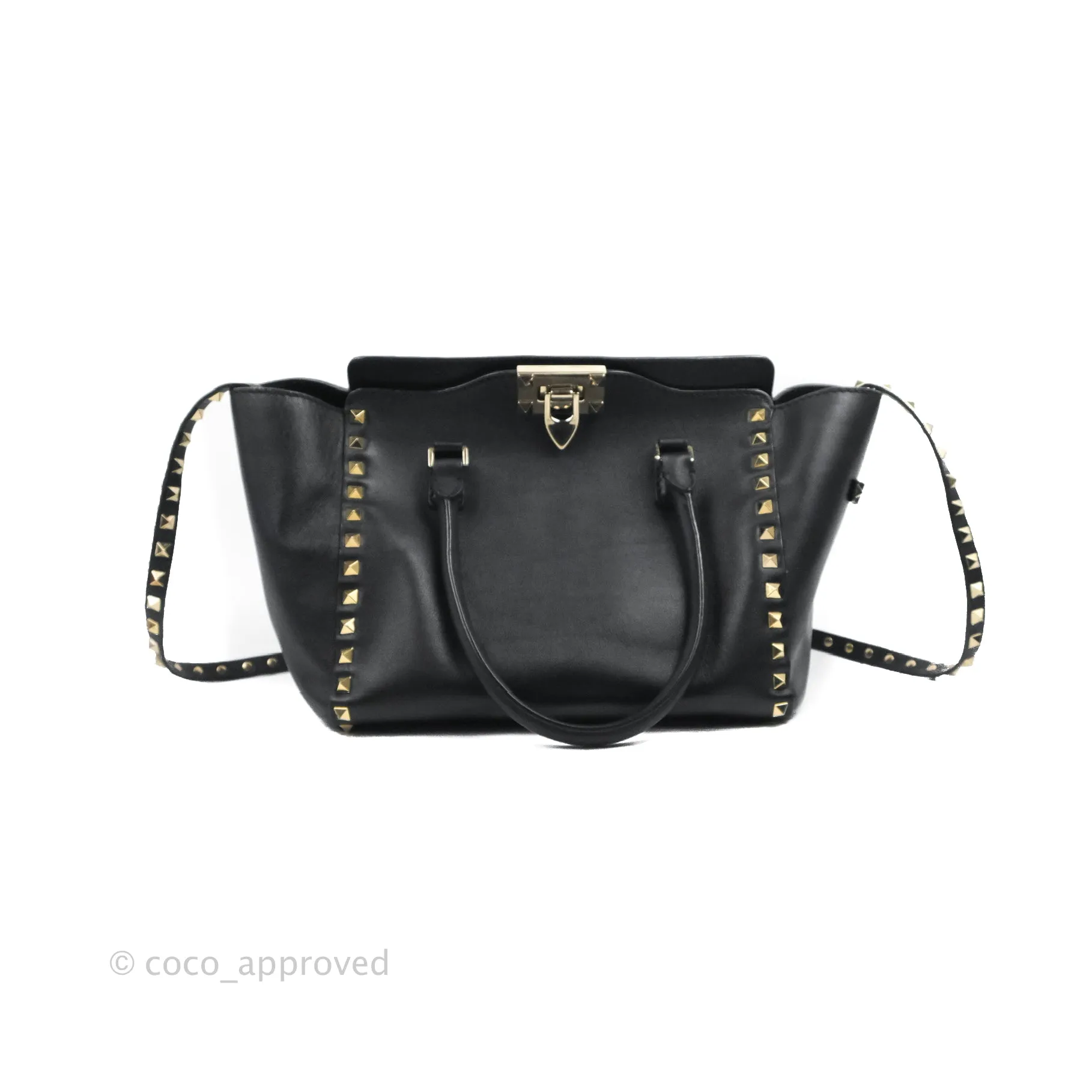 Valentino Garavani Small Rockstud Bag Black Calfskin