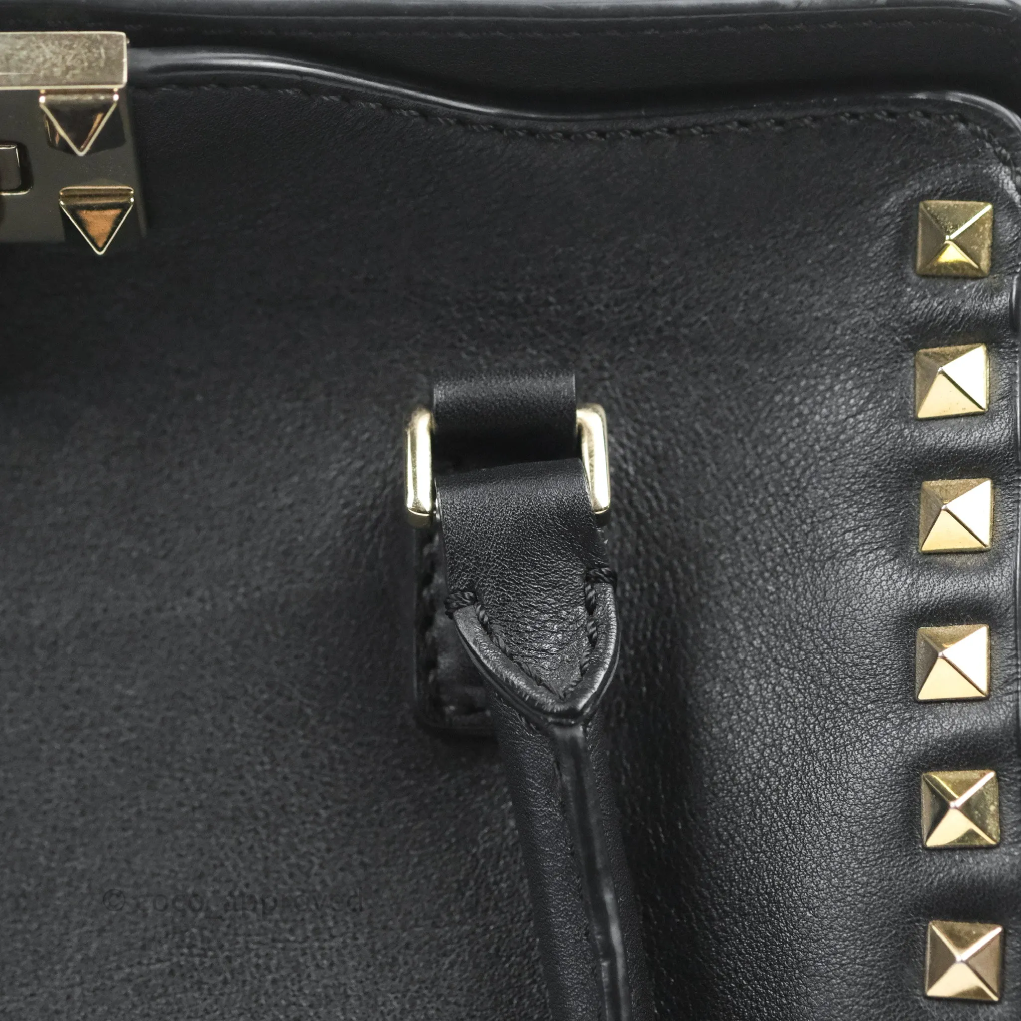 Valentino Garavani Small Rockstud Bag Black Calfskin