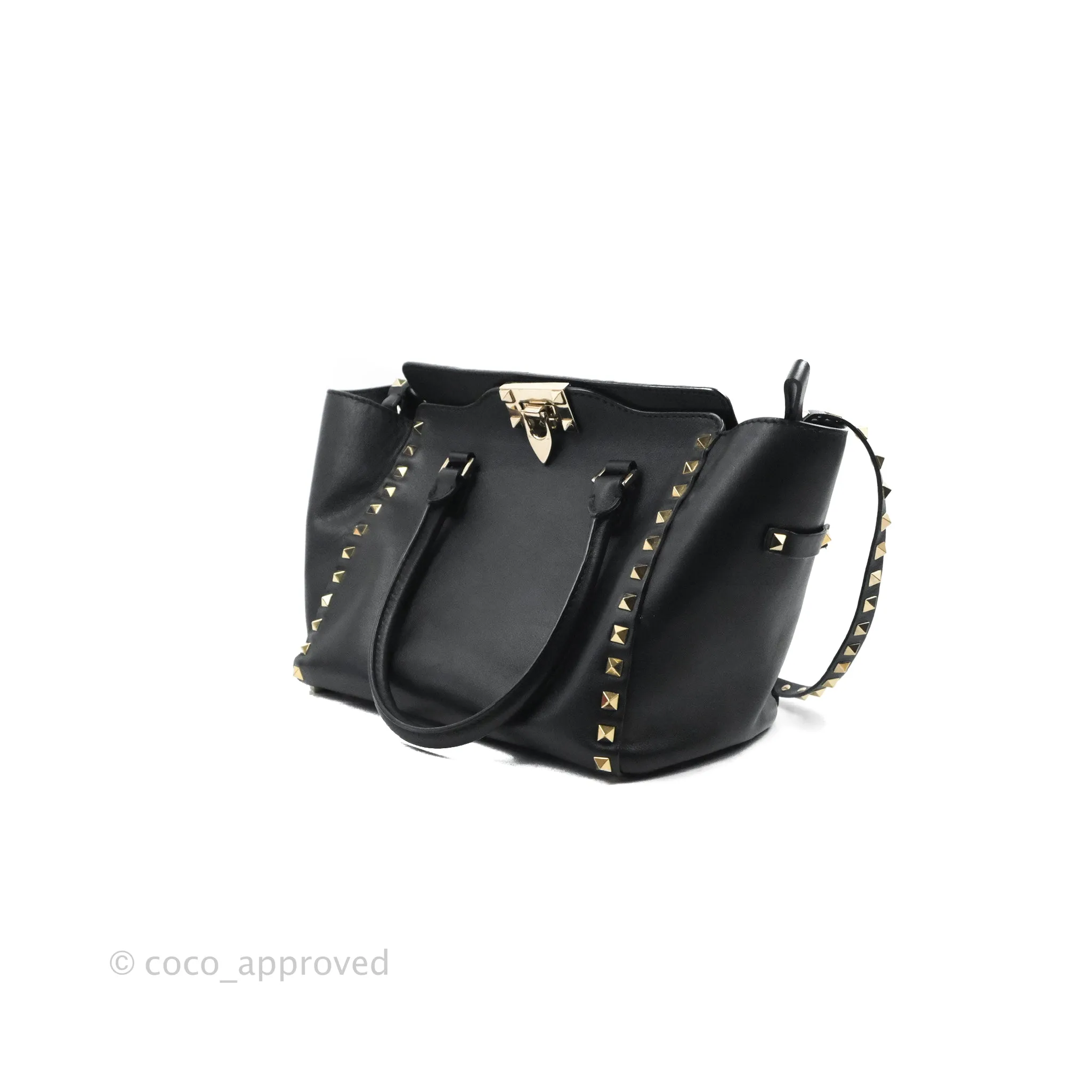 Valentino Garavani Small Rockstud Bag Black Calfskin