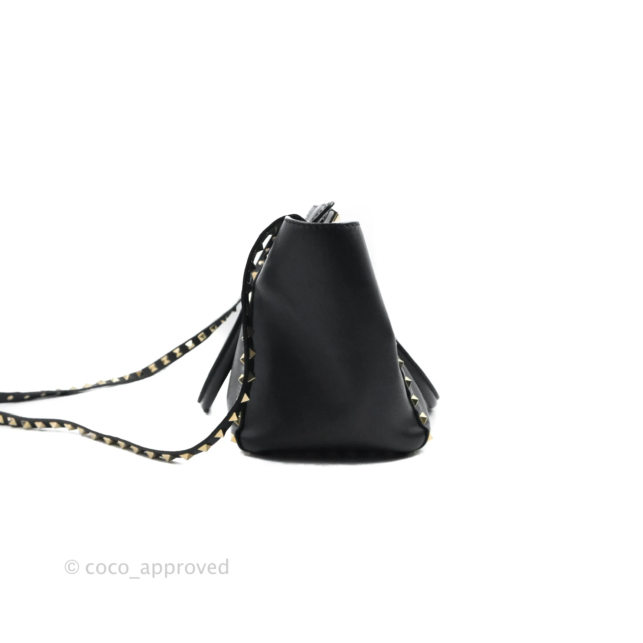 Valentino Garavani Small Rockstud Bag Black Calfskin