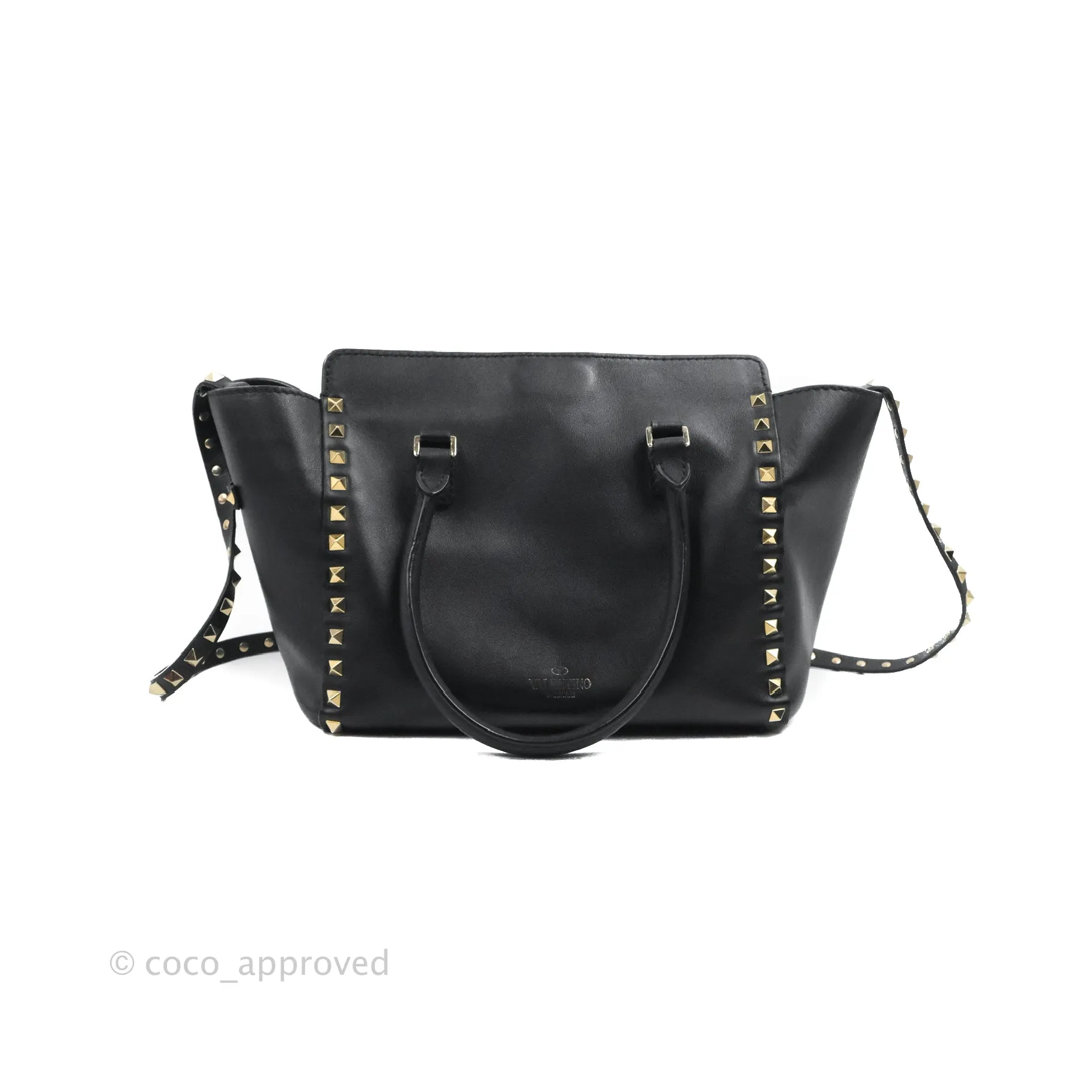 Valentino Garavani Small Rockstud Bag Black Calfskin