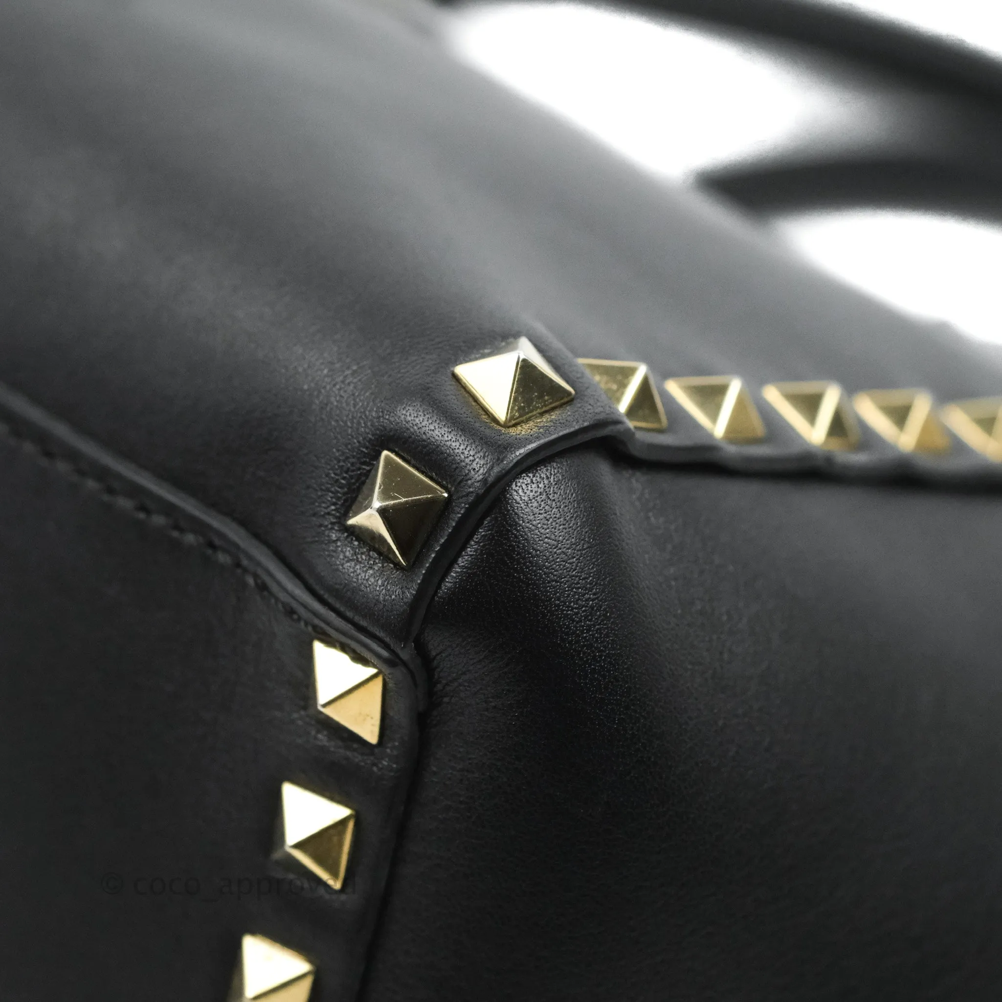 Valentino Garavani Small Rockstud Bag Black Calfskin