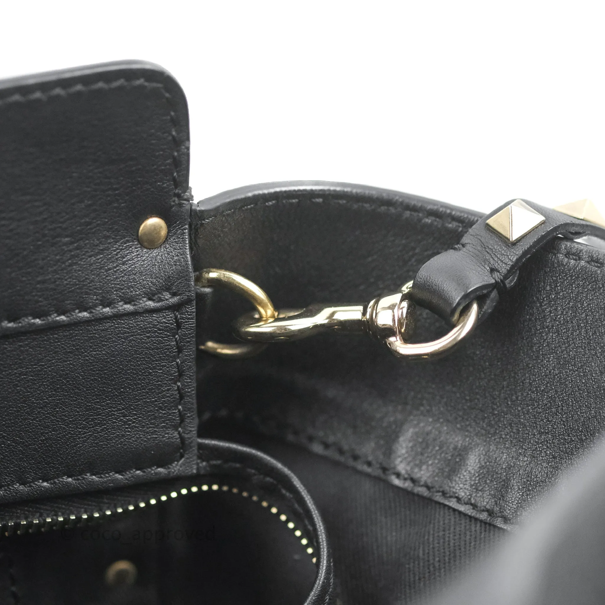 Valentino Garavani Small Rockstud Bag Black Calfskin