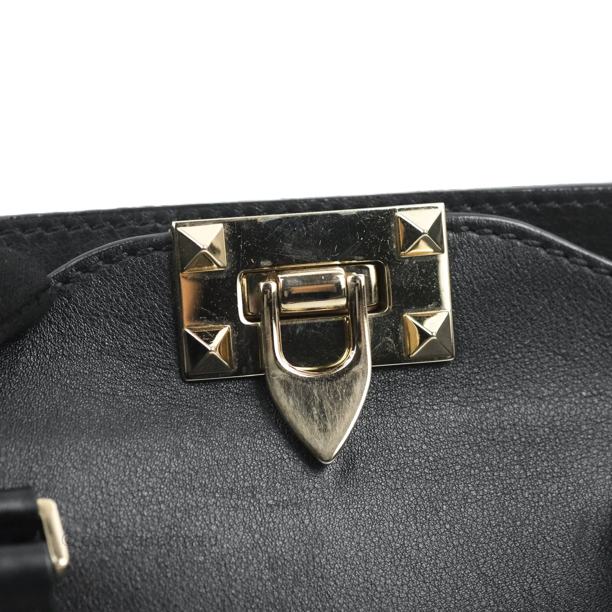 Valentino Garavani Small Rockstud Bag Black Calfskin