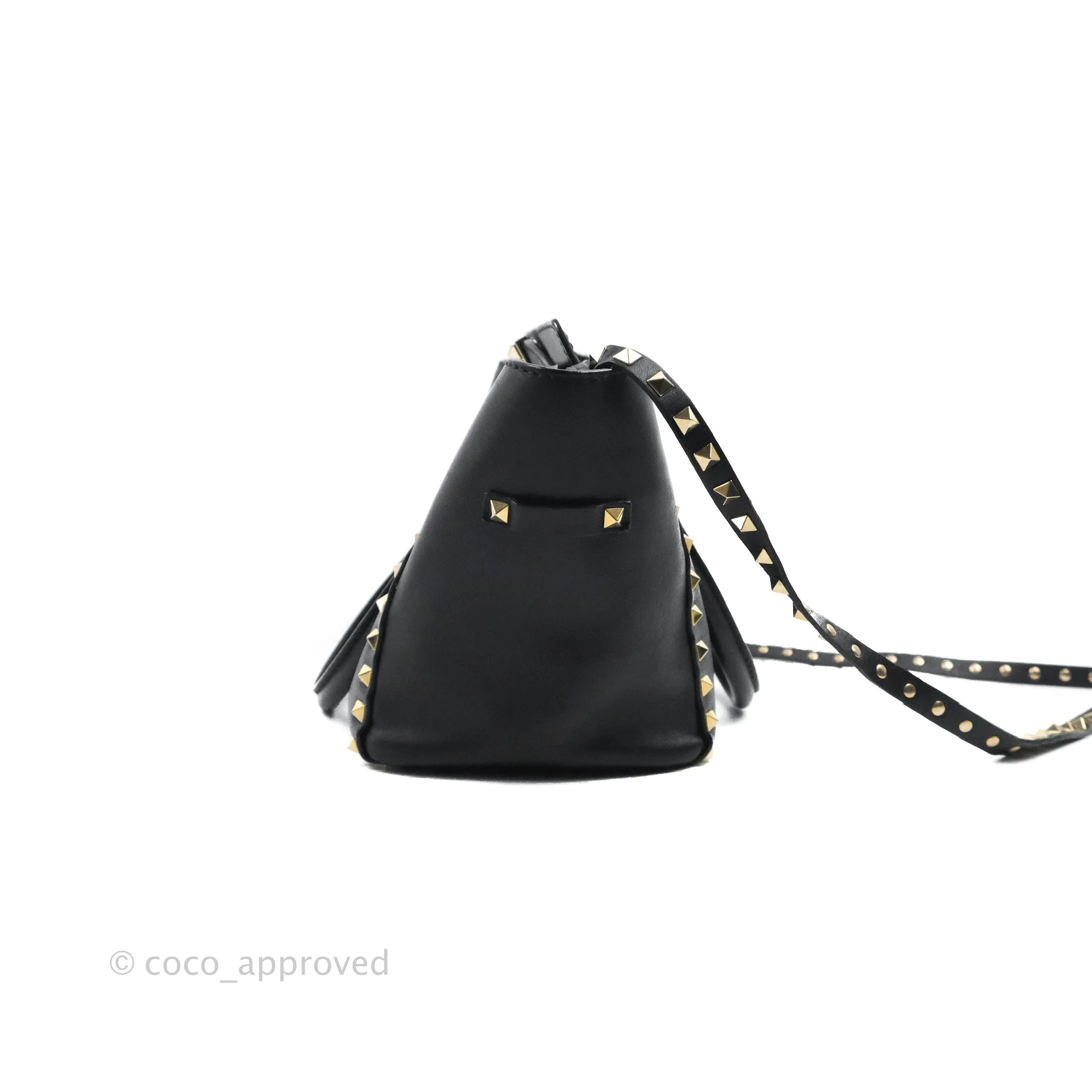 Valentino Garavani Small Rockstud Bag Black Calfskin