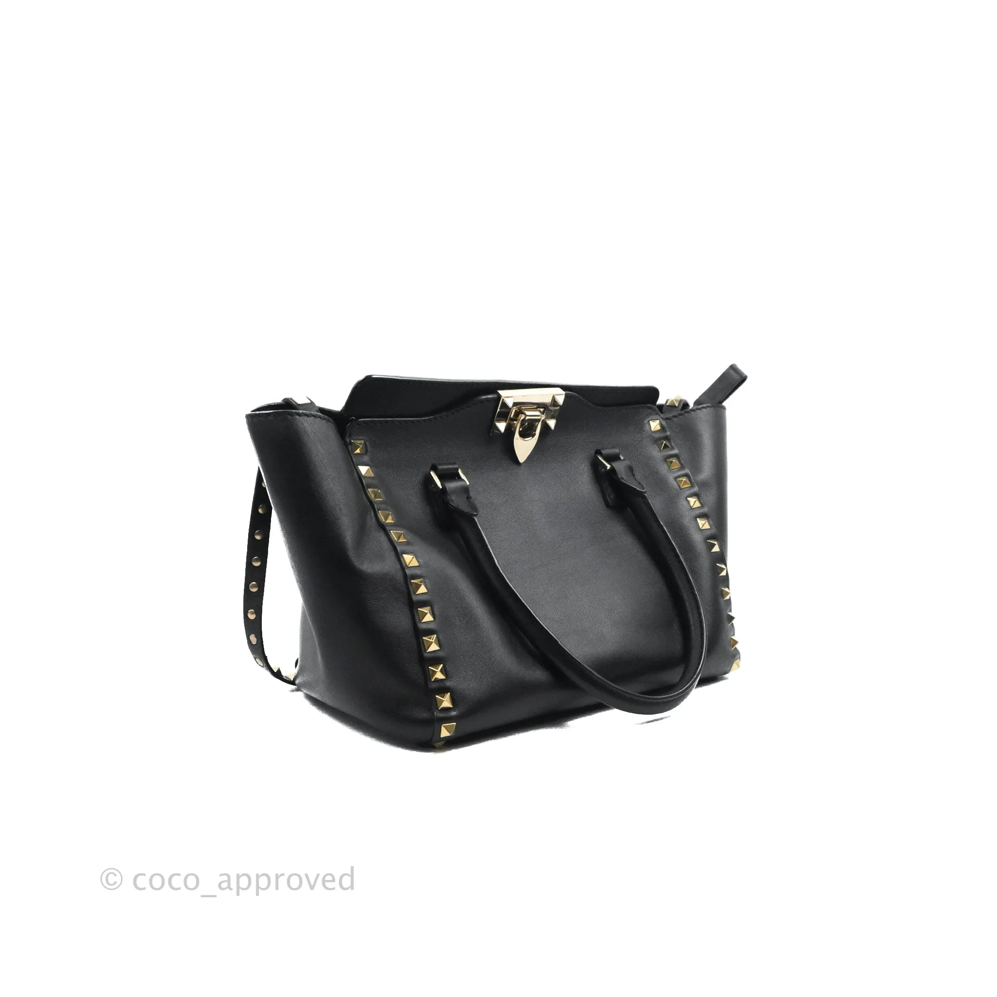 Valentino Garavani Small Rockstud Bag Black Calfskin
