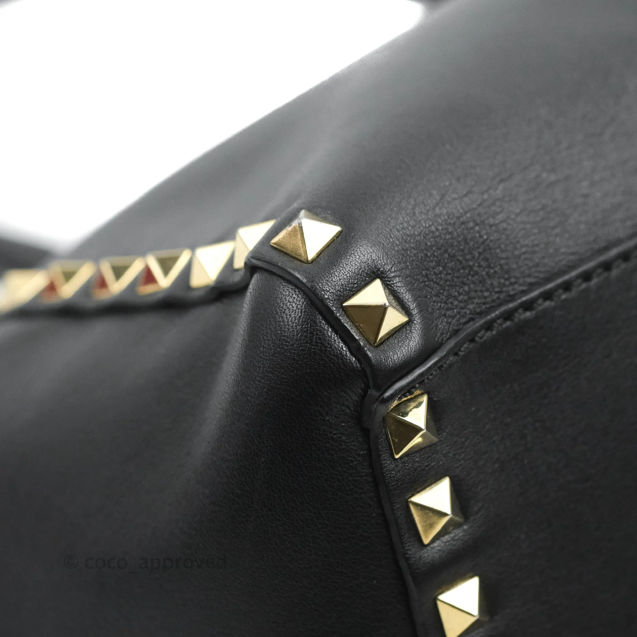 Valentino Garavani Small Rockstud Bag Black Calfskin