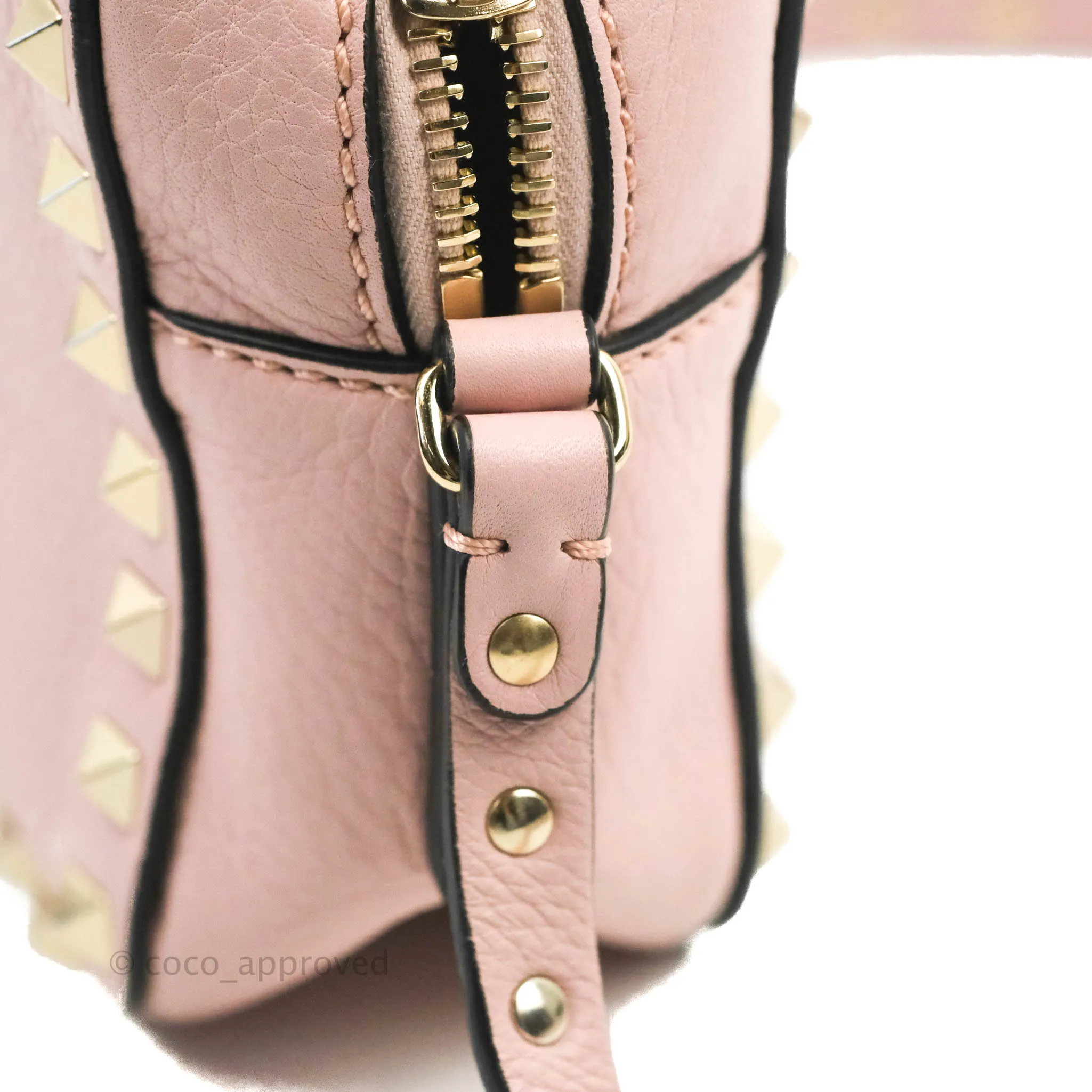 Valentino Garavani Small Rockstud Crossbody Bag Poudre Grainy Calfskin