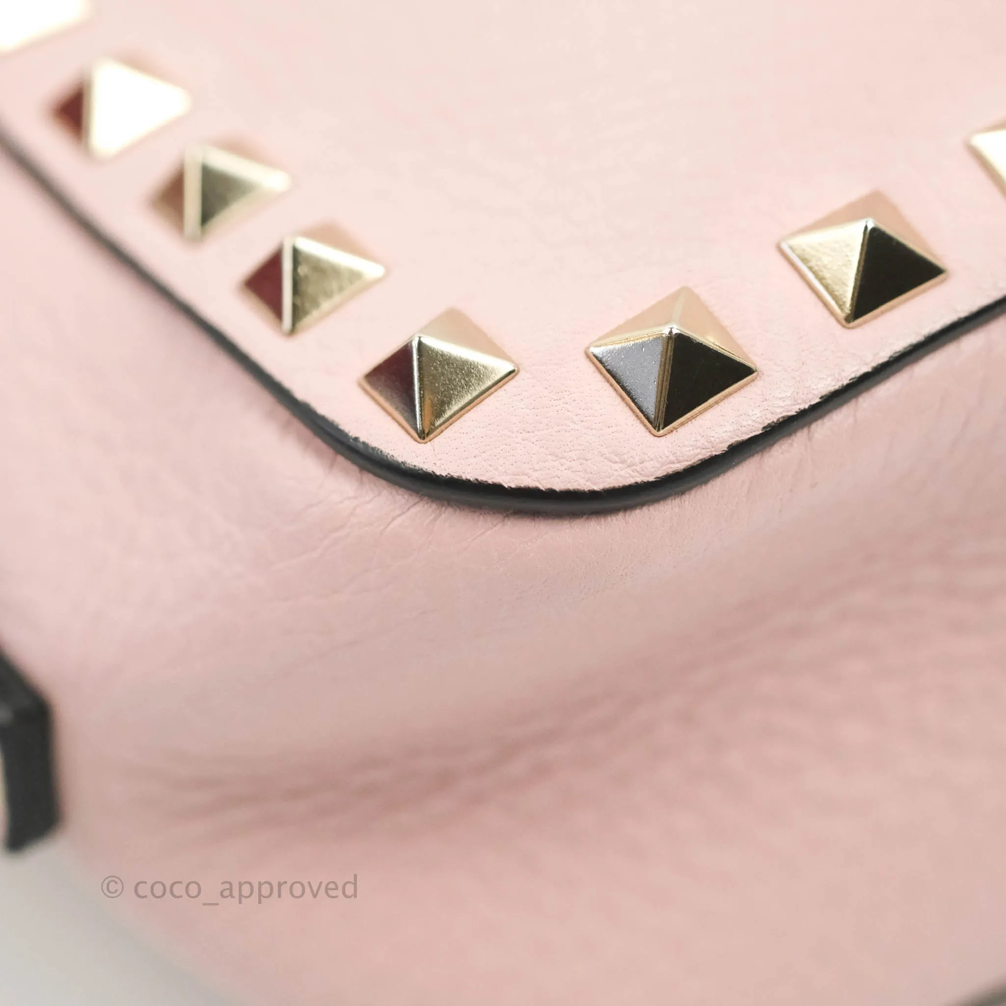 Valentino Garavani Small Rockstud Crossbody Bag Poudre Grainy Calfskin
