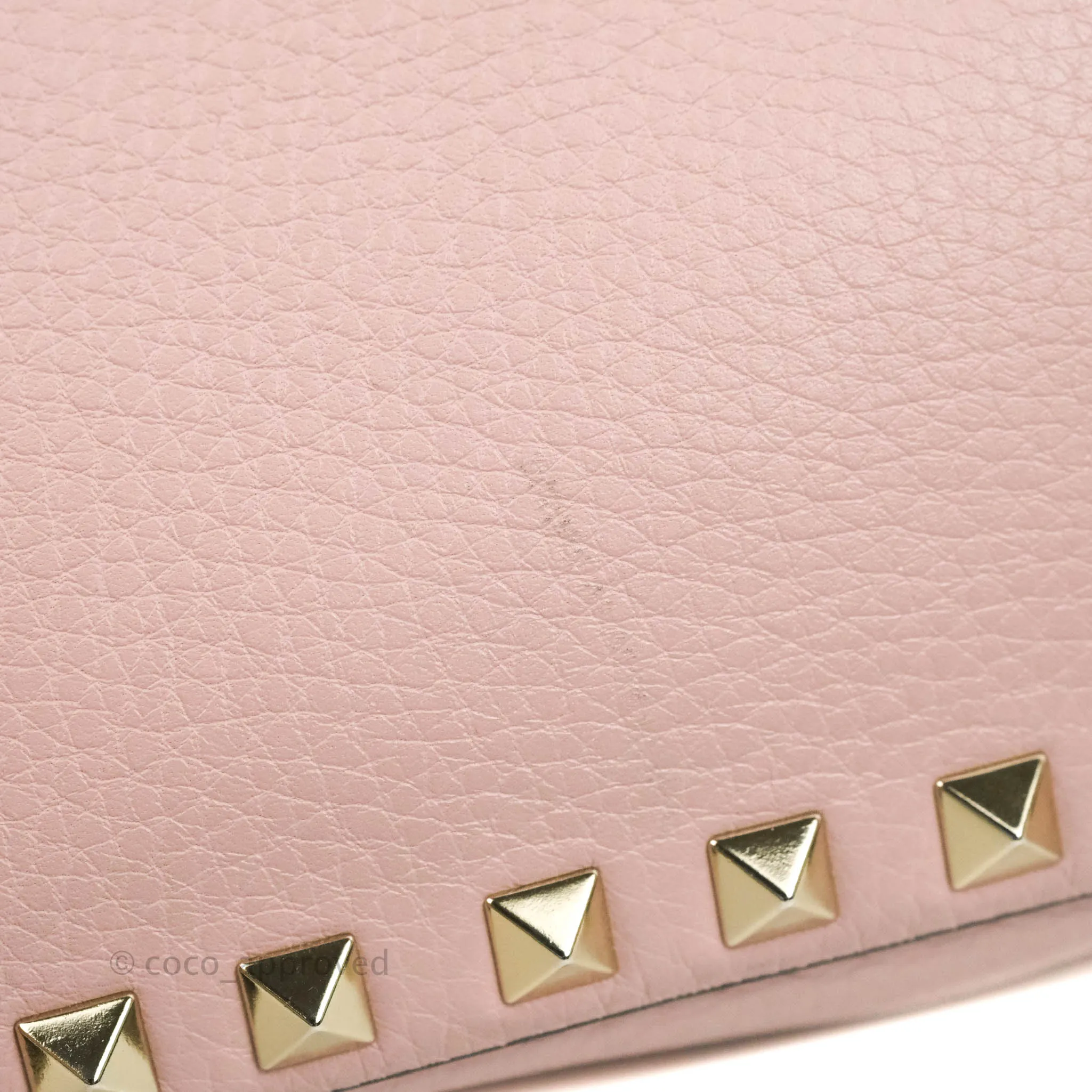 Valentino Garavani Small Rockstud Crossbody Bag Poudre Grainy Calfskin