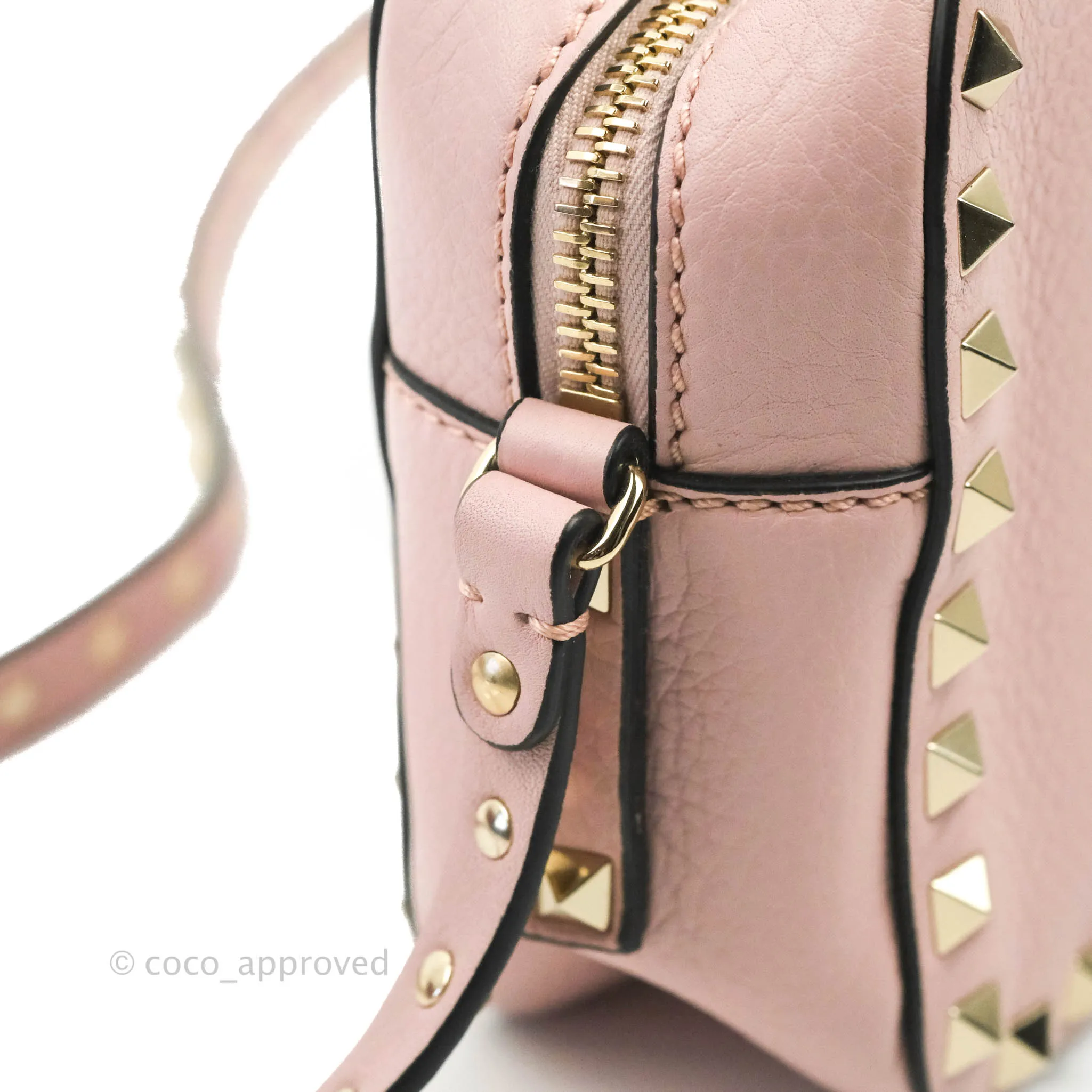 Valentino Garavani Small Rockstud Crossbody Bag Poudre Grainy Calfskin