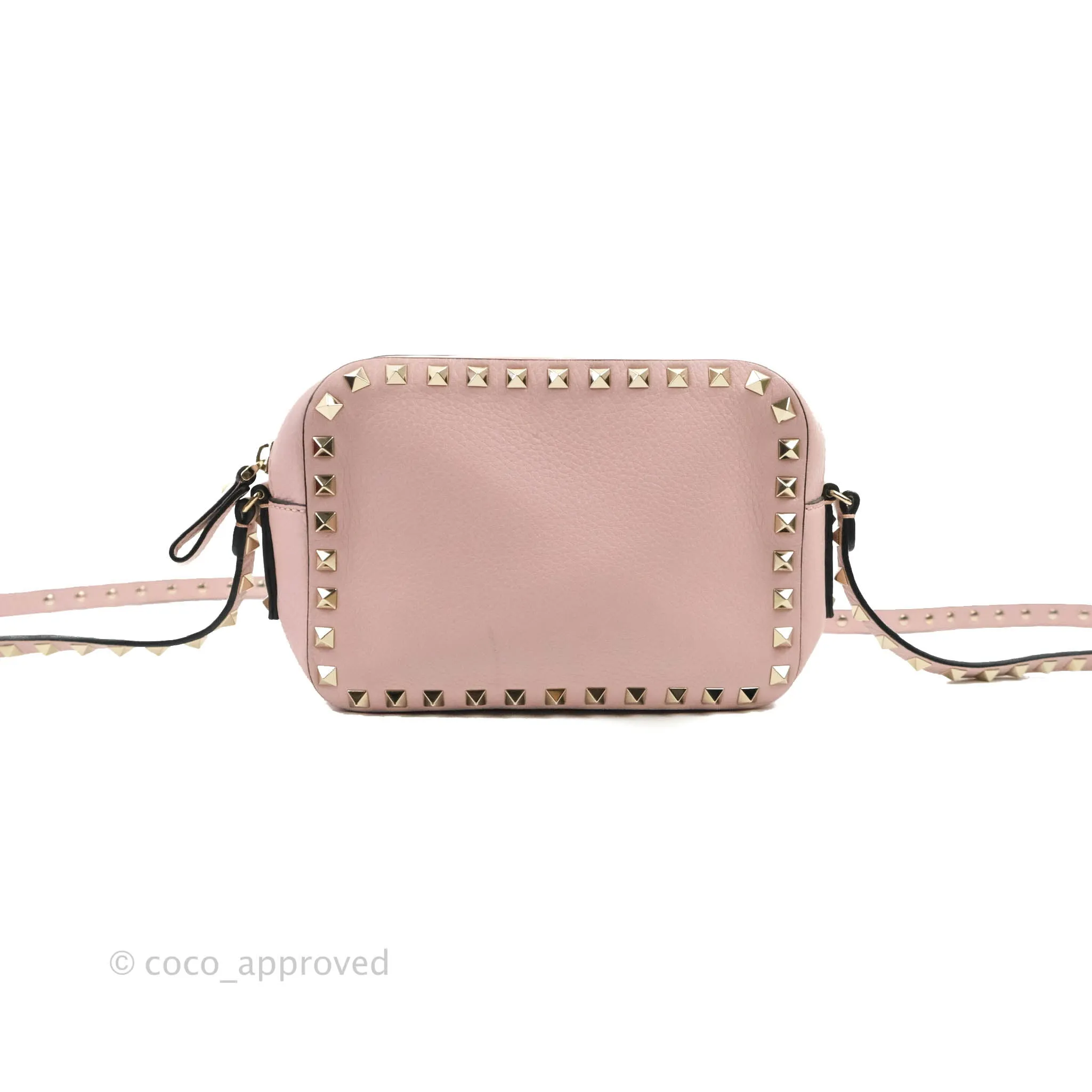 Valentino Garavani Small Rockstud Crossbody Bag Poudre Grainy Calfskin