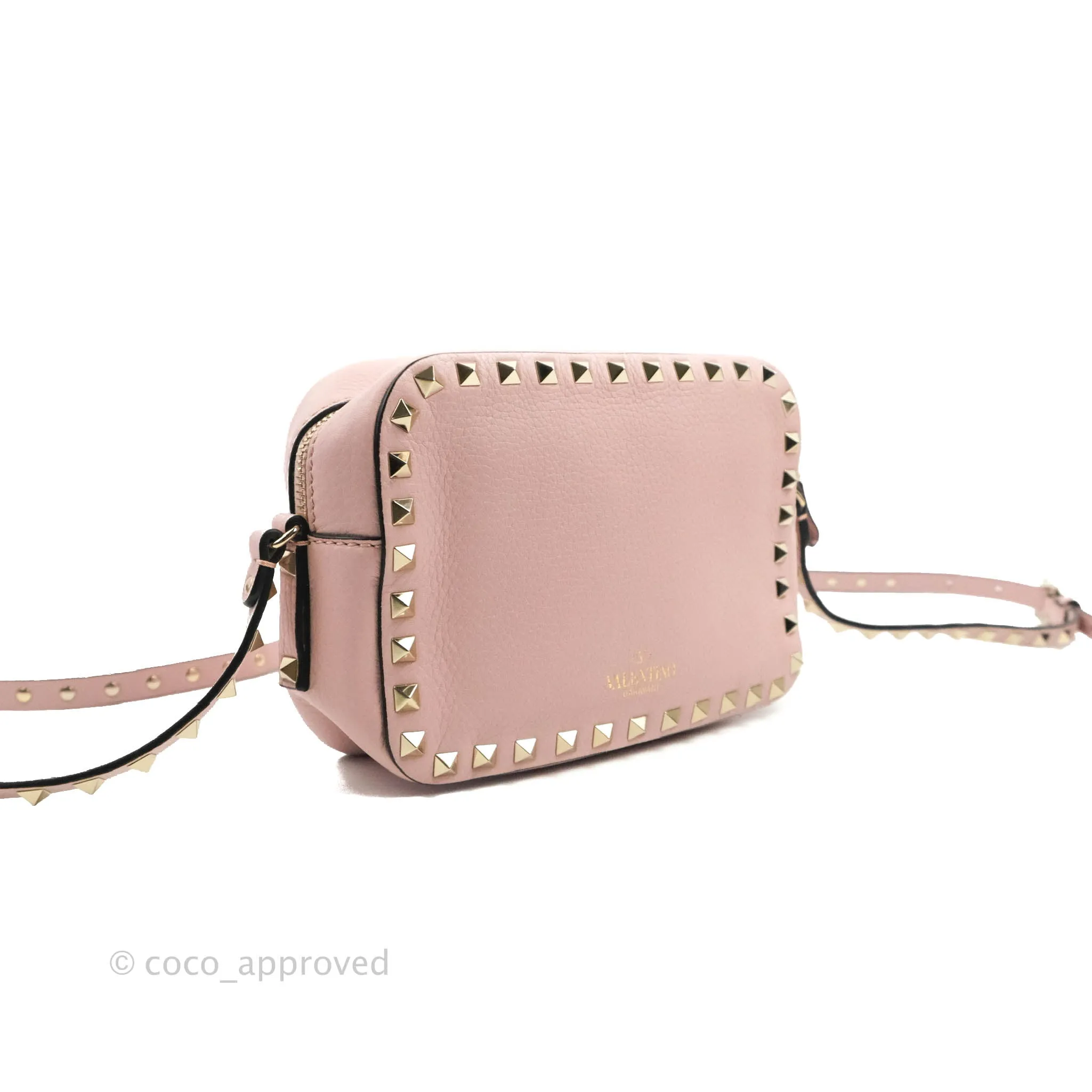 Valentino Garavani Small Rockstud Crossbody Bag Poudre Grainy Calfskin