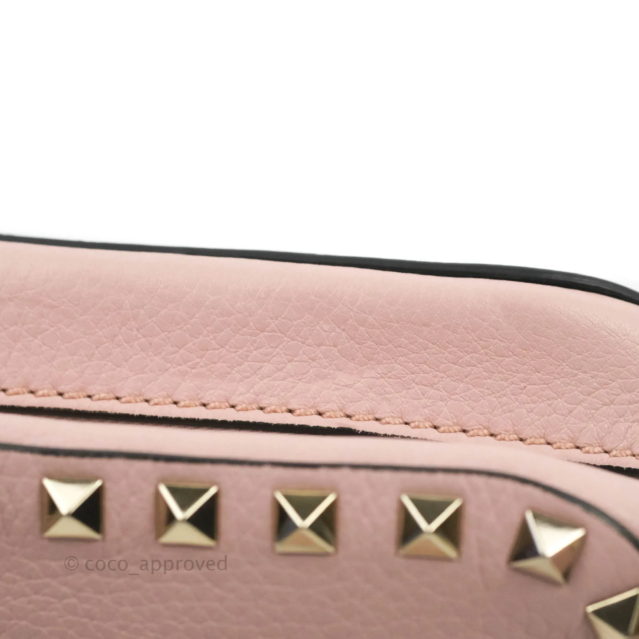 Valentino Garavani Small Rockstud Crossbody Bag Poudre Grainy Calfskin