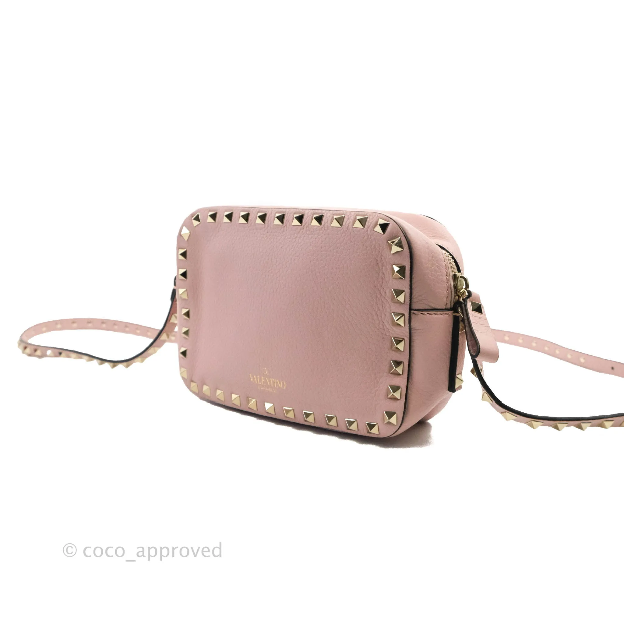 Valentino Garavani Small Rockstud Crossbody Bag Poudre Grainy Calfskin