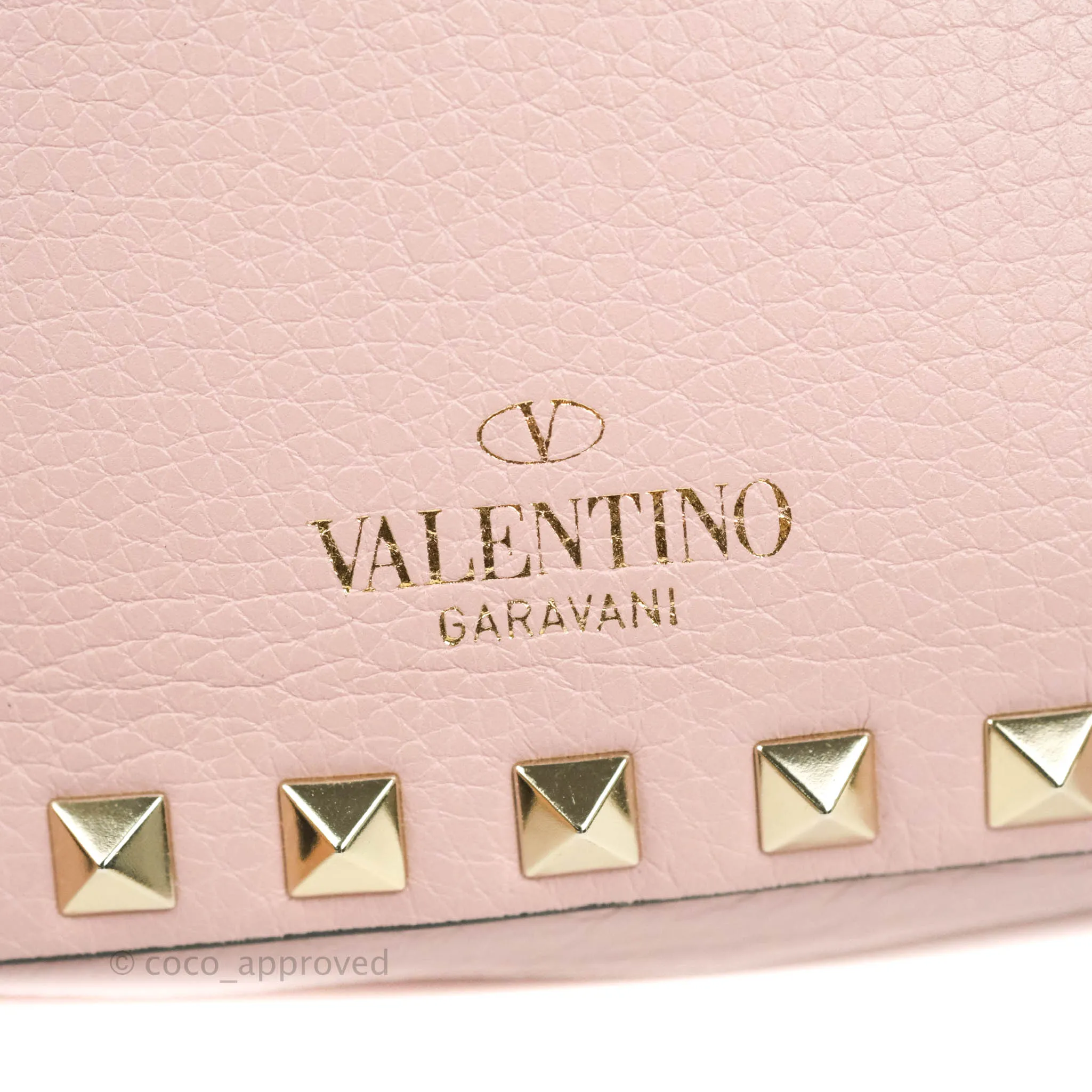 Valentino Garavani Small Rockstud Crossbody Bag Poudre Grainy Calfskin