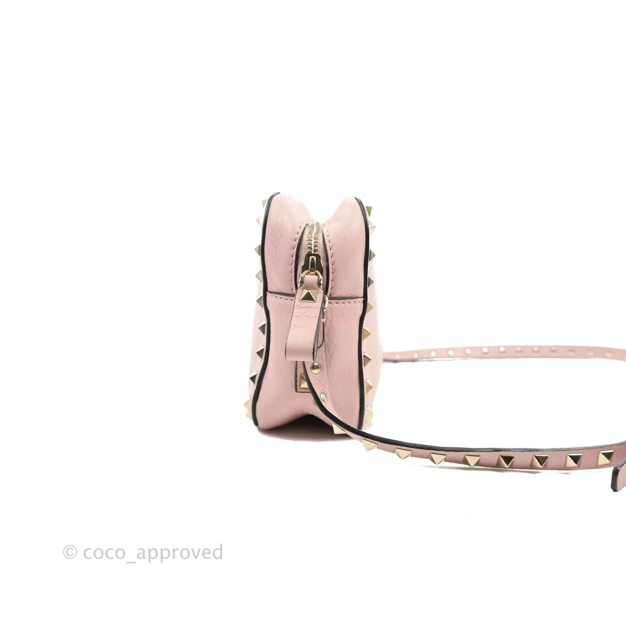 Valentino Garavani Small Rockstud Crossbody Bag Poudre Grainy Calfskin