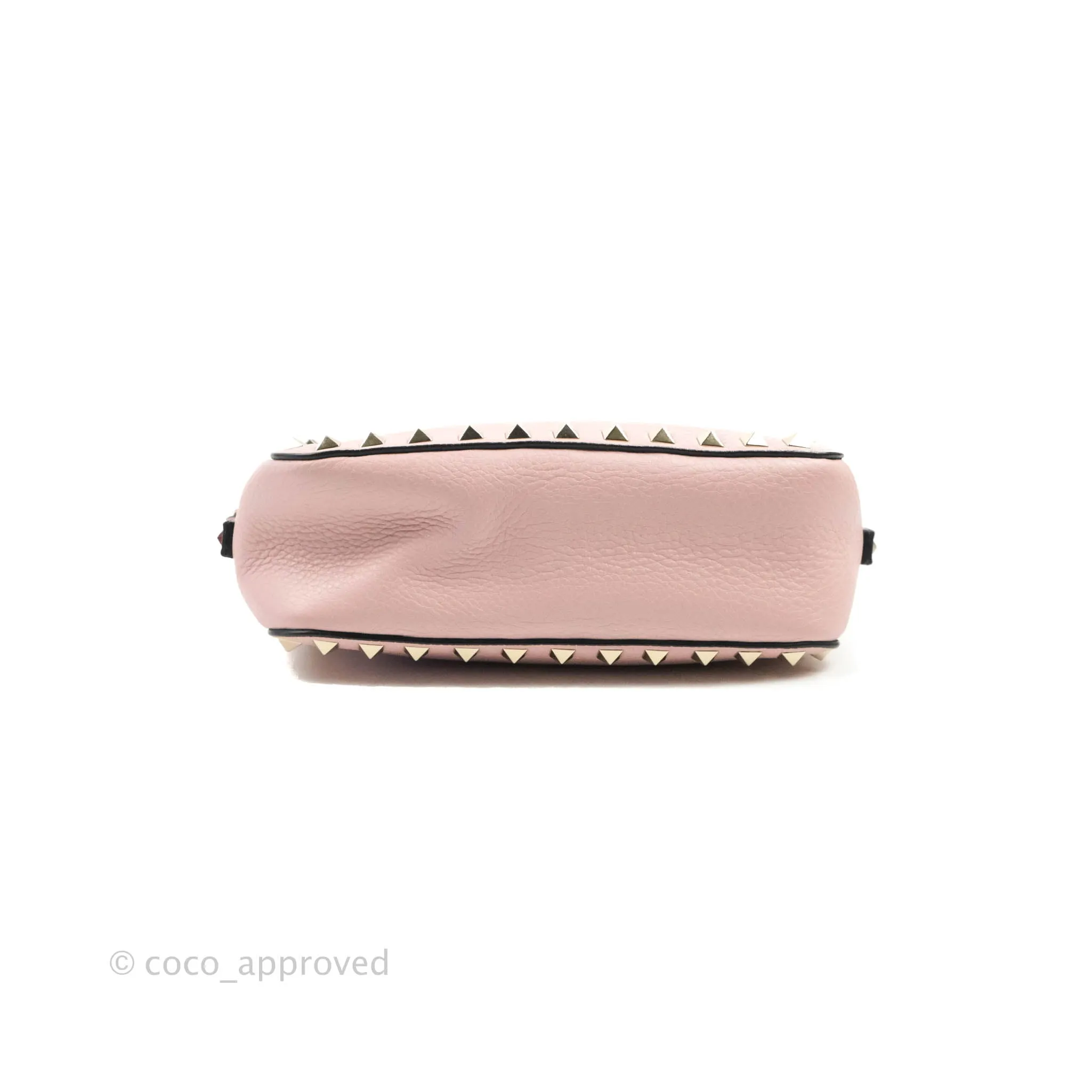 Valentino Garavani Small Rockstud Crossbody Bag Poudre Grainy Calfskin