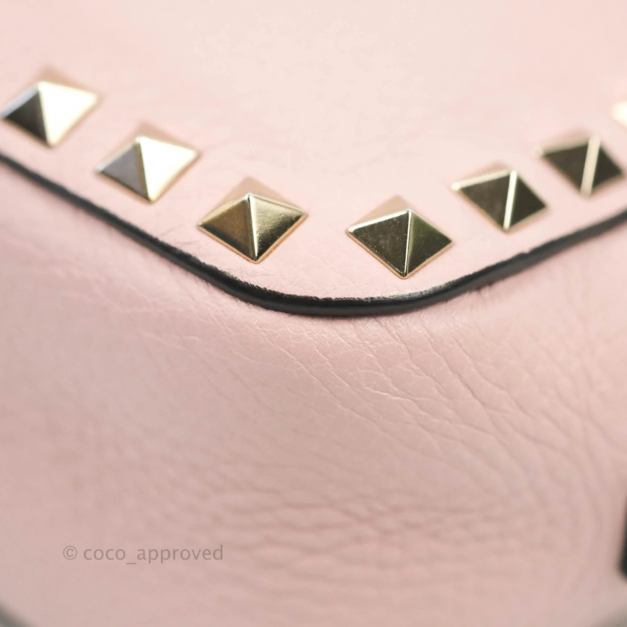 Valentino Garavani Small Rockstud Crossbody Bag Poudre Grainy Calfskin
