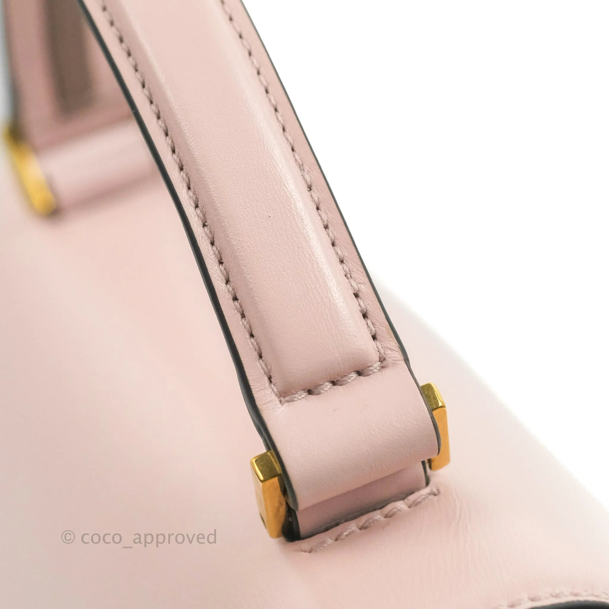 Valentino Garavani Small Vsling Grainy Calfskin Bag Light Pink Aged Gold Hardware