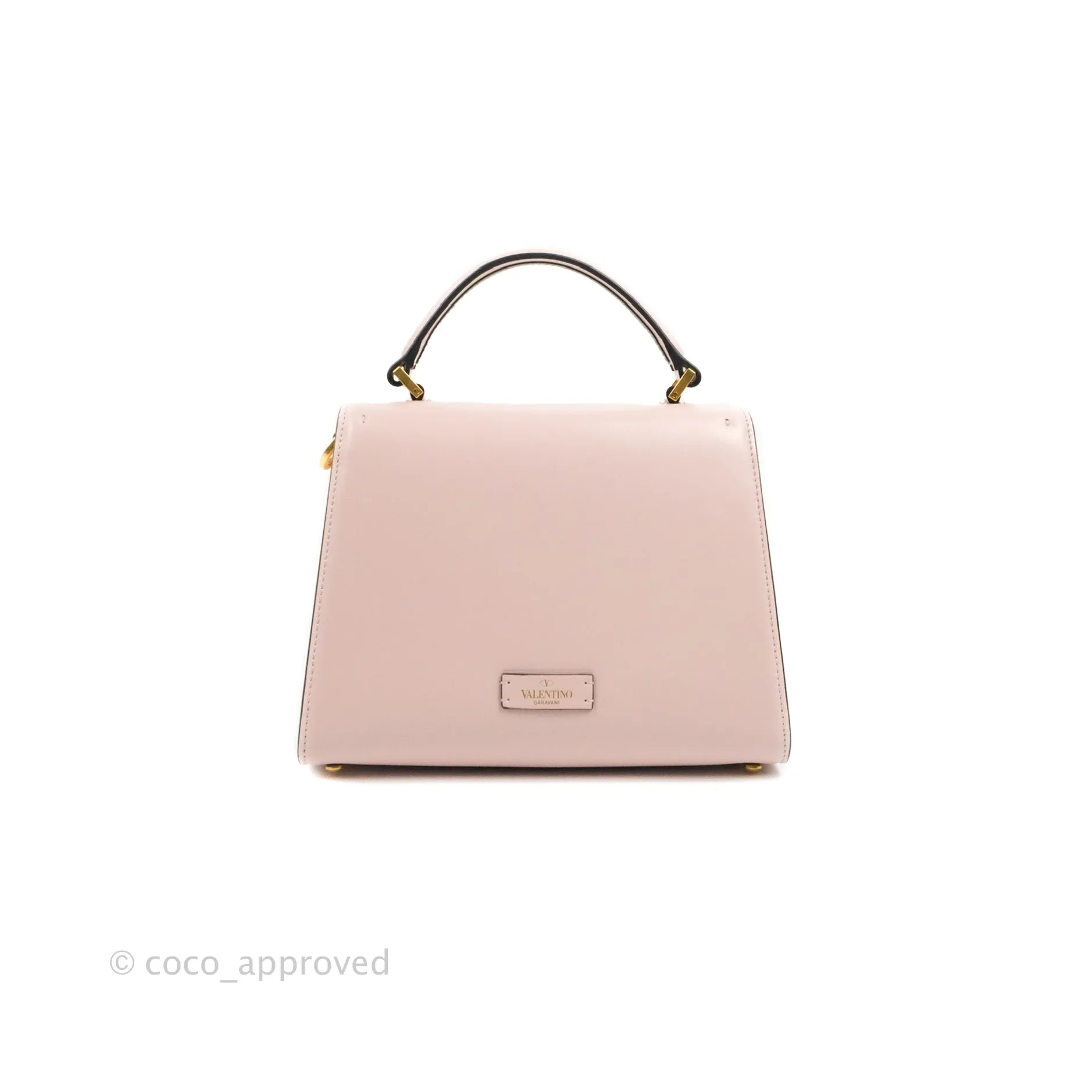 Valentino Garavani Small Vsling Grainy Calfskin Bag Light Pink Aged Gold Hardware