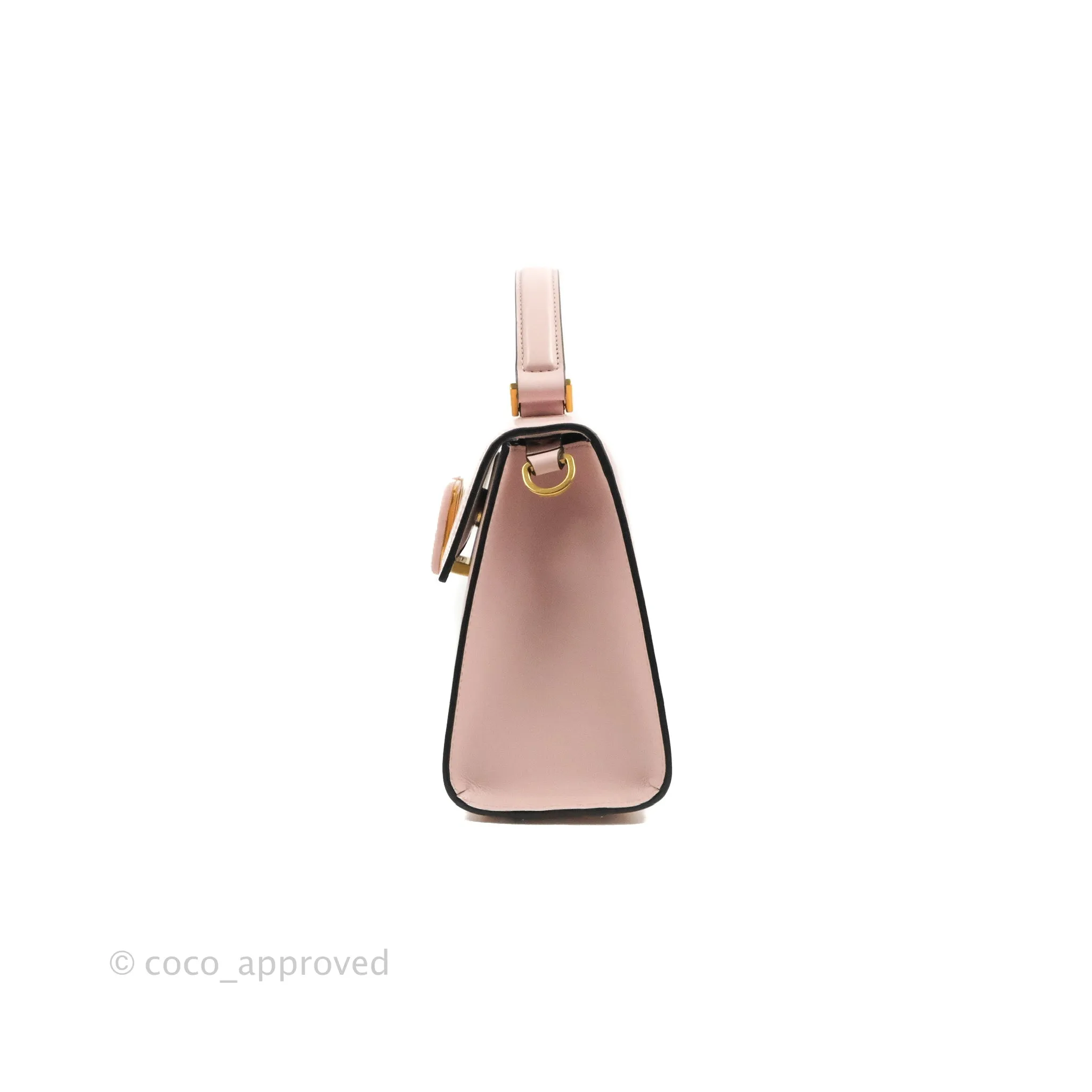Valentino Garavani Small Vsling Grainy Calfskin Bag Light Pink Aged Gold Hardware