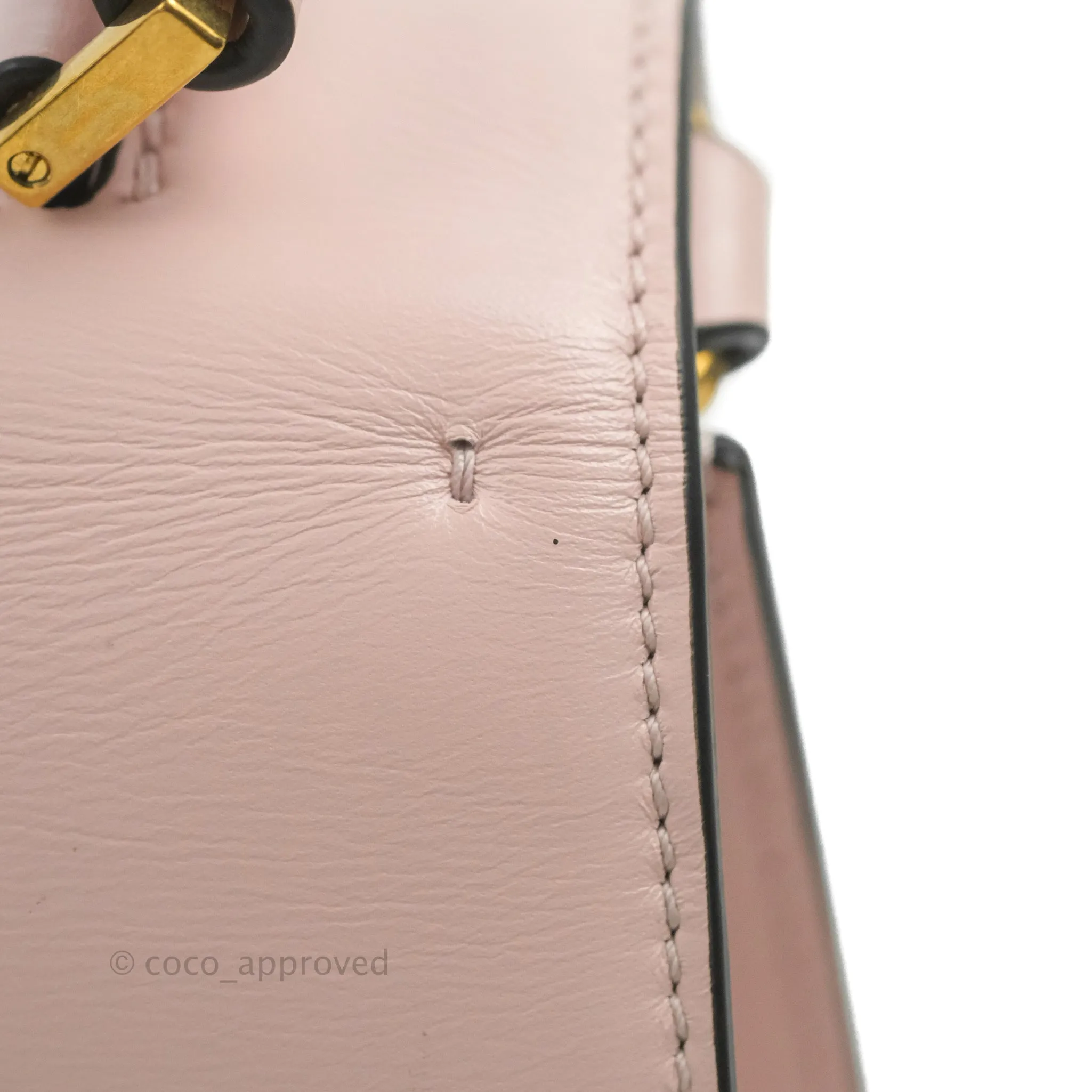 Valentino Garavani Small Vsling Grainy Calfskin Bag Light Pink Aged Gold Hardware