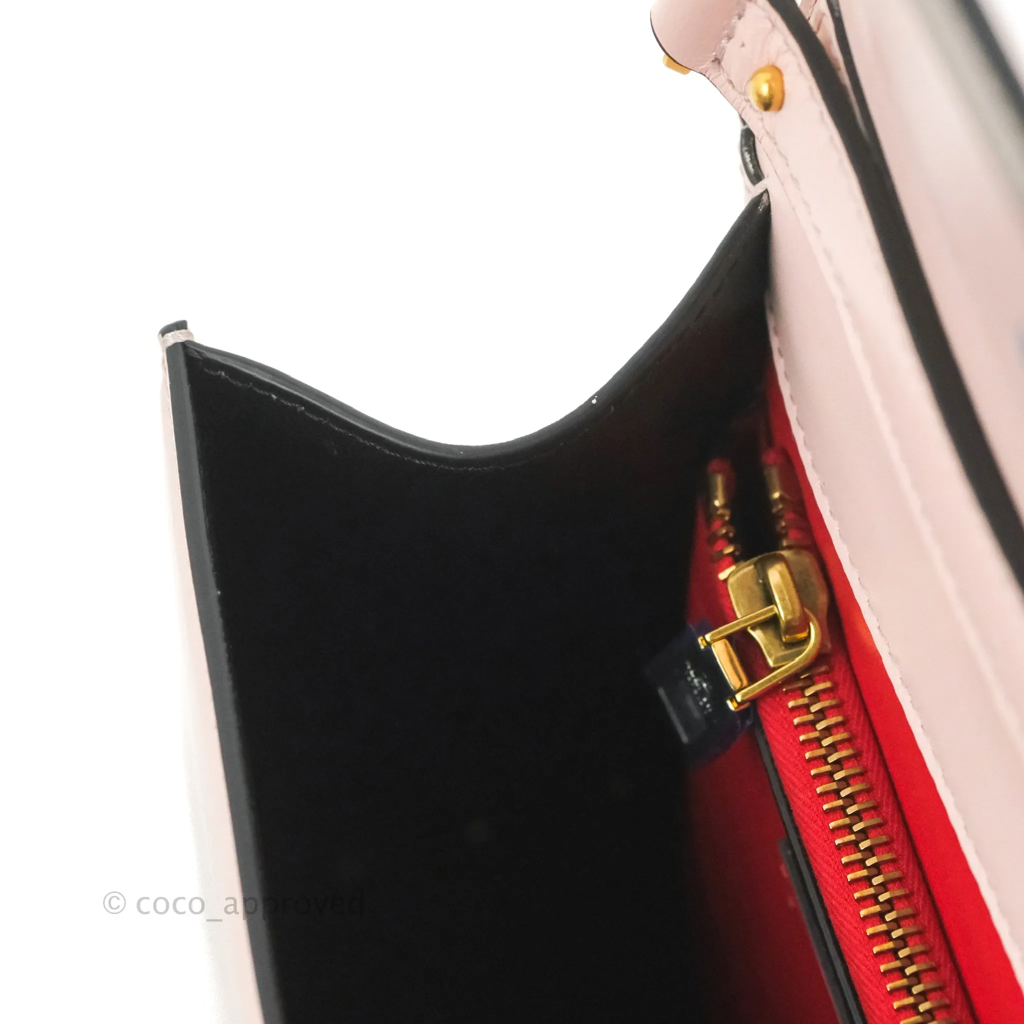 Valentino Garavani Small Vsling Grainy Calfskin Bag Light Pink Aged Gold Hardware