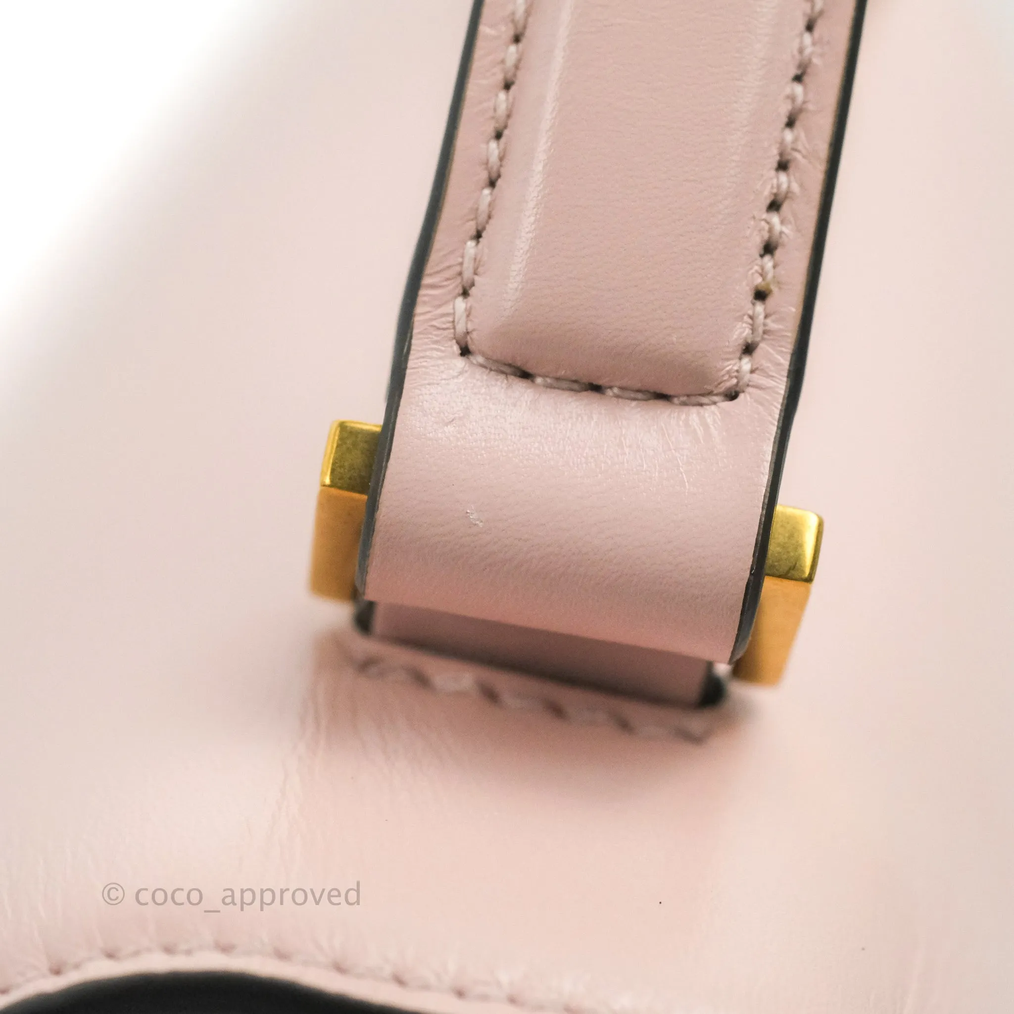 Valentino Garavani Small Vsling Grainy Calfskin Bag Light Pink Aged Gold Hardware