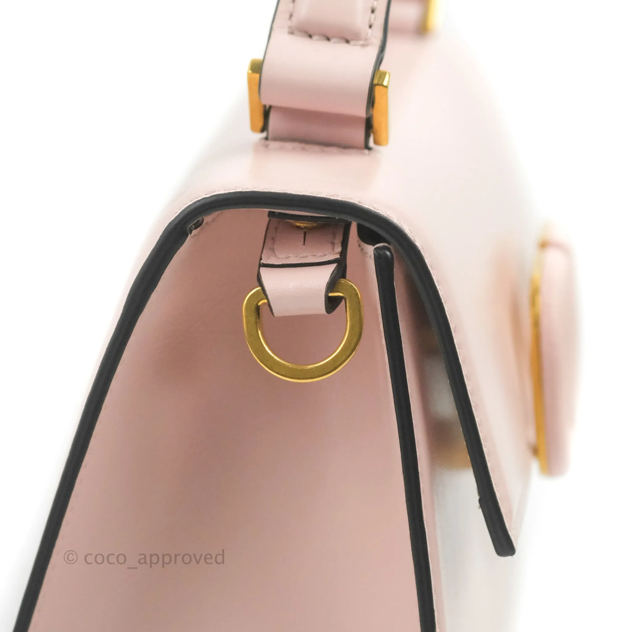 Valentino Garavani Small Vsling Grainy Calfskin Bag Light Pink Aged Gold Hardware