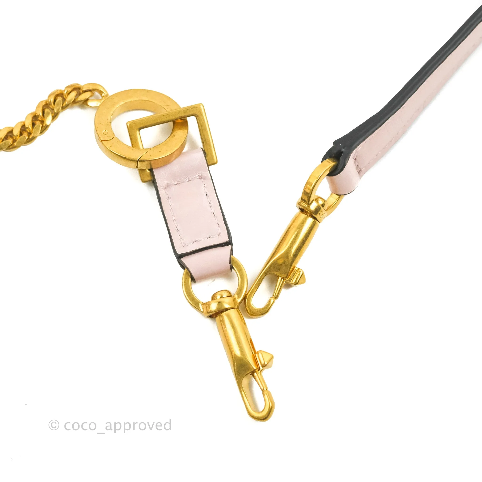 Valentino Garavani Small Vsling Grainy Calfskin Bag Light Pink Aged Gold Hardware