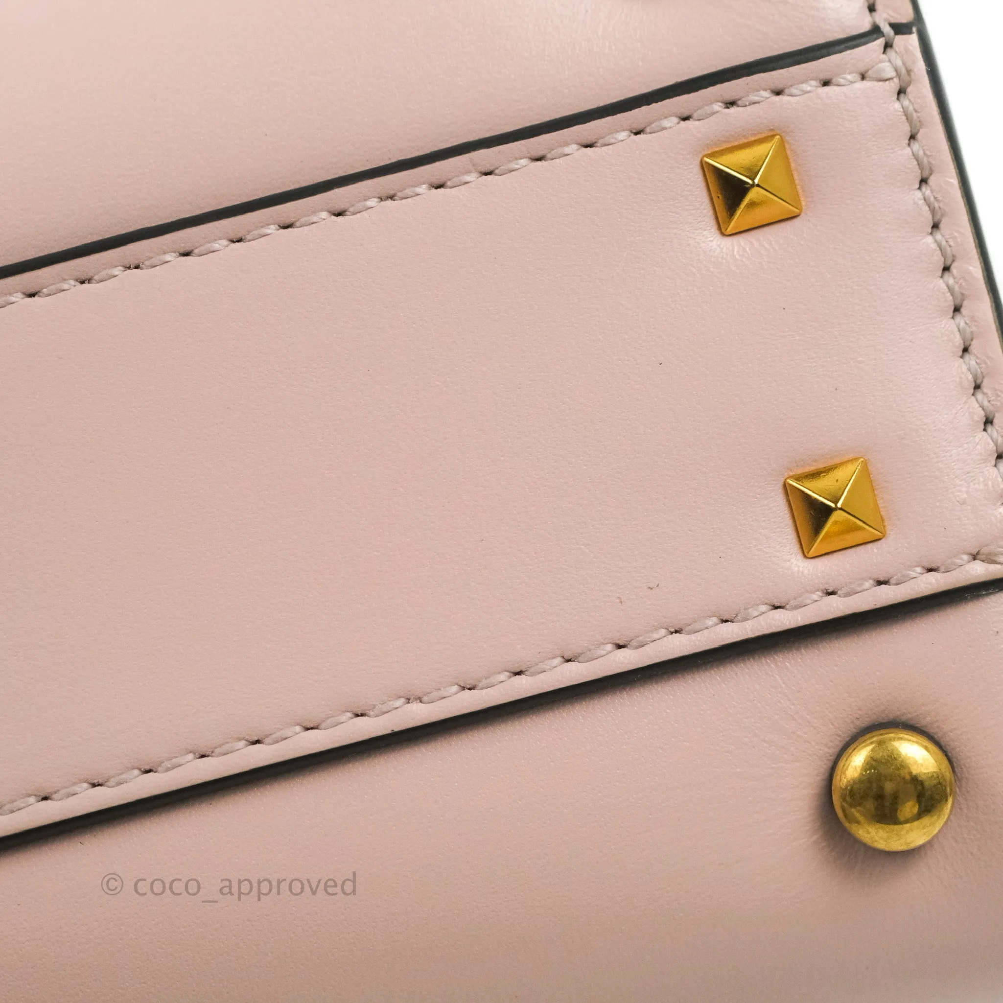 Valentino Garavani Small Vsling Grainy Calfskin Bag Light Pink Aged Gold Hardware
