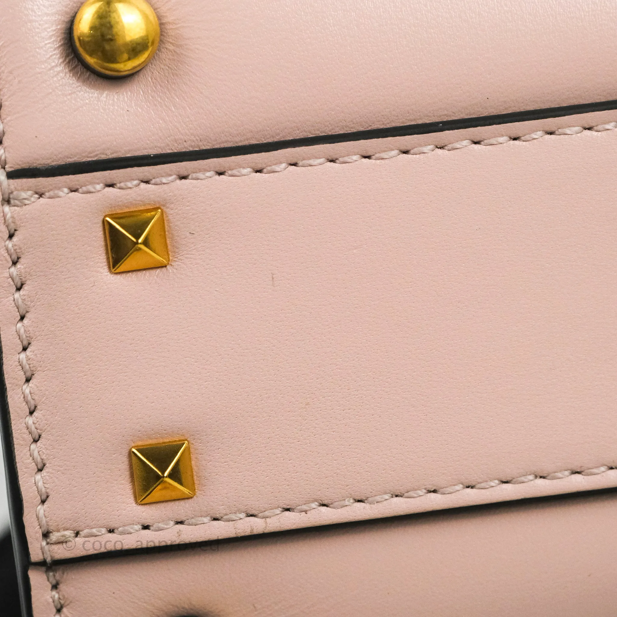 Valentino Garavani Small Vsling Grainy Calfskin Bag Light Pink Aged Gold Hardware