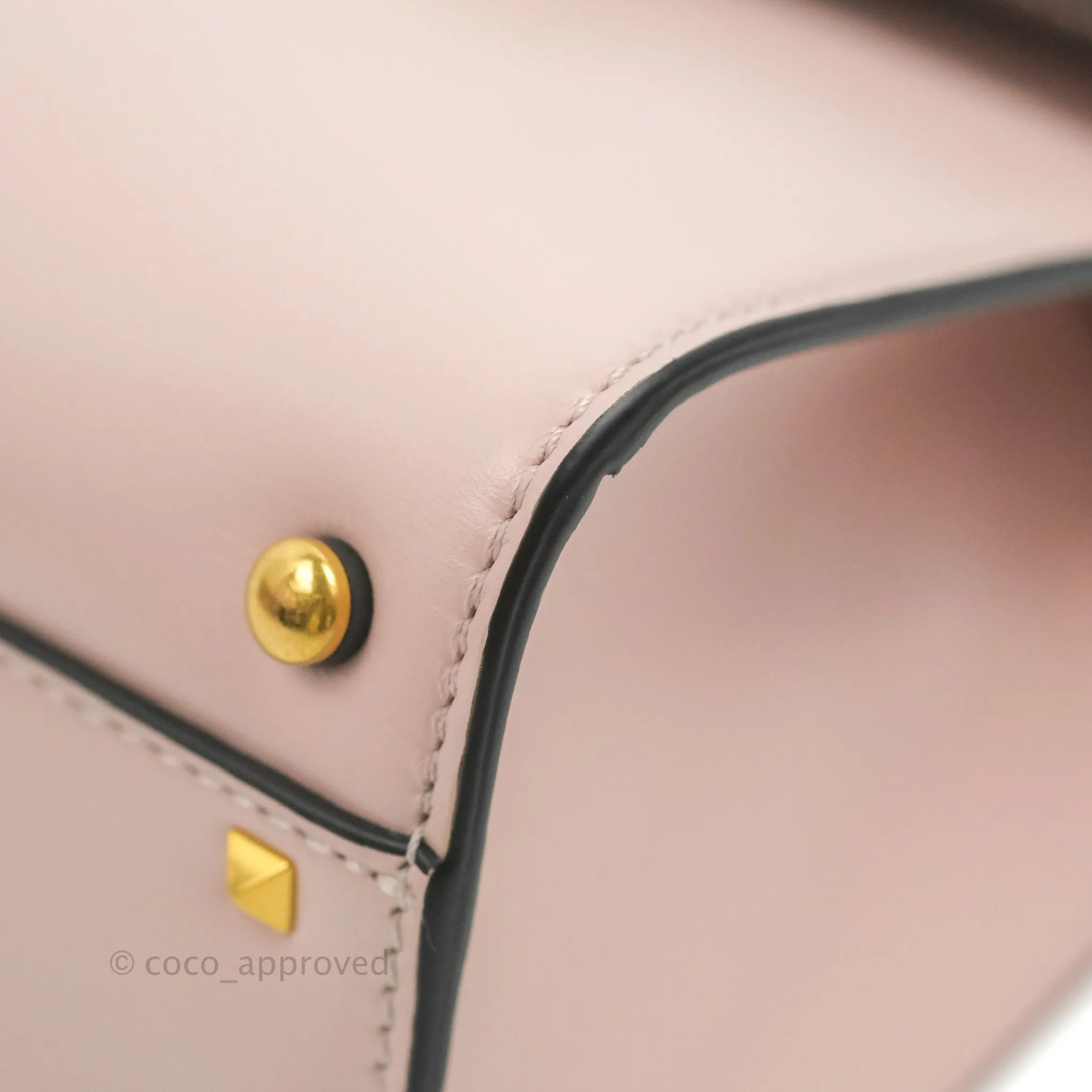 Valentino Garavani Small Vsling Grainy Calfskin Bag Light Pink Aged Gold Hardware