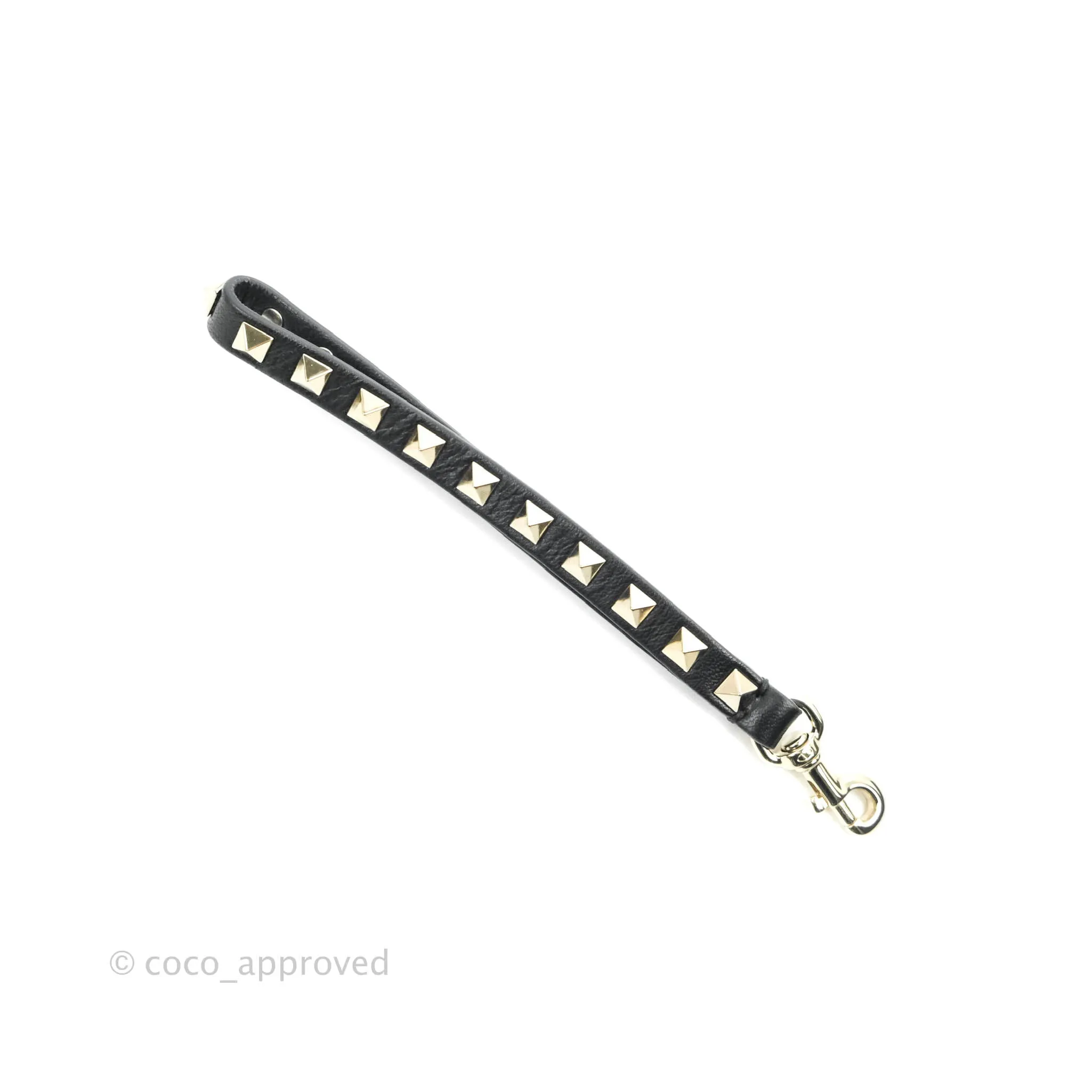 Valentino Nappa Rockstud Wristlet Clutch Black