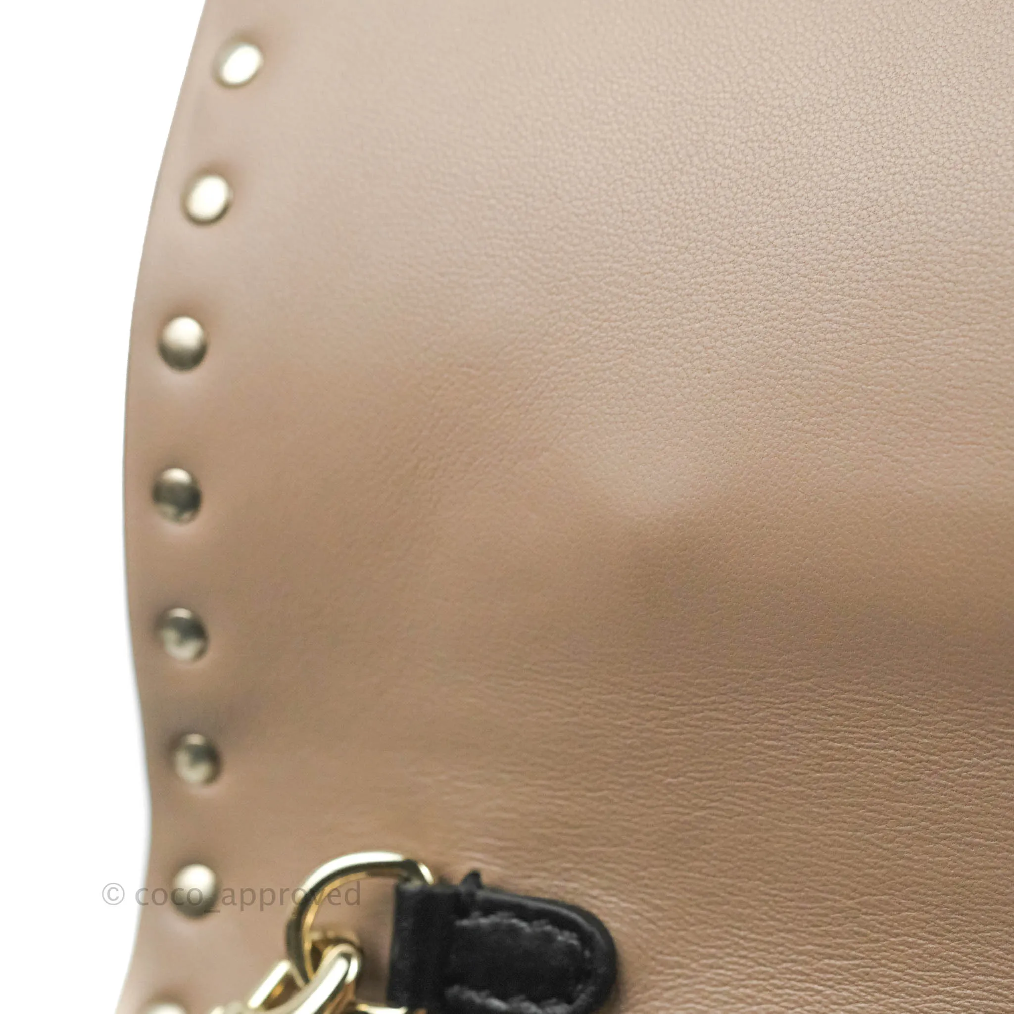Valentino Nappa Rockstud Wristlet Clutch Black
