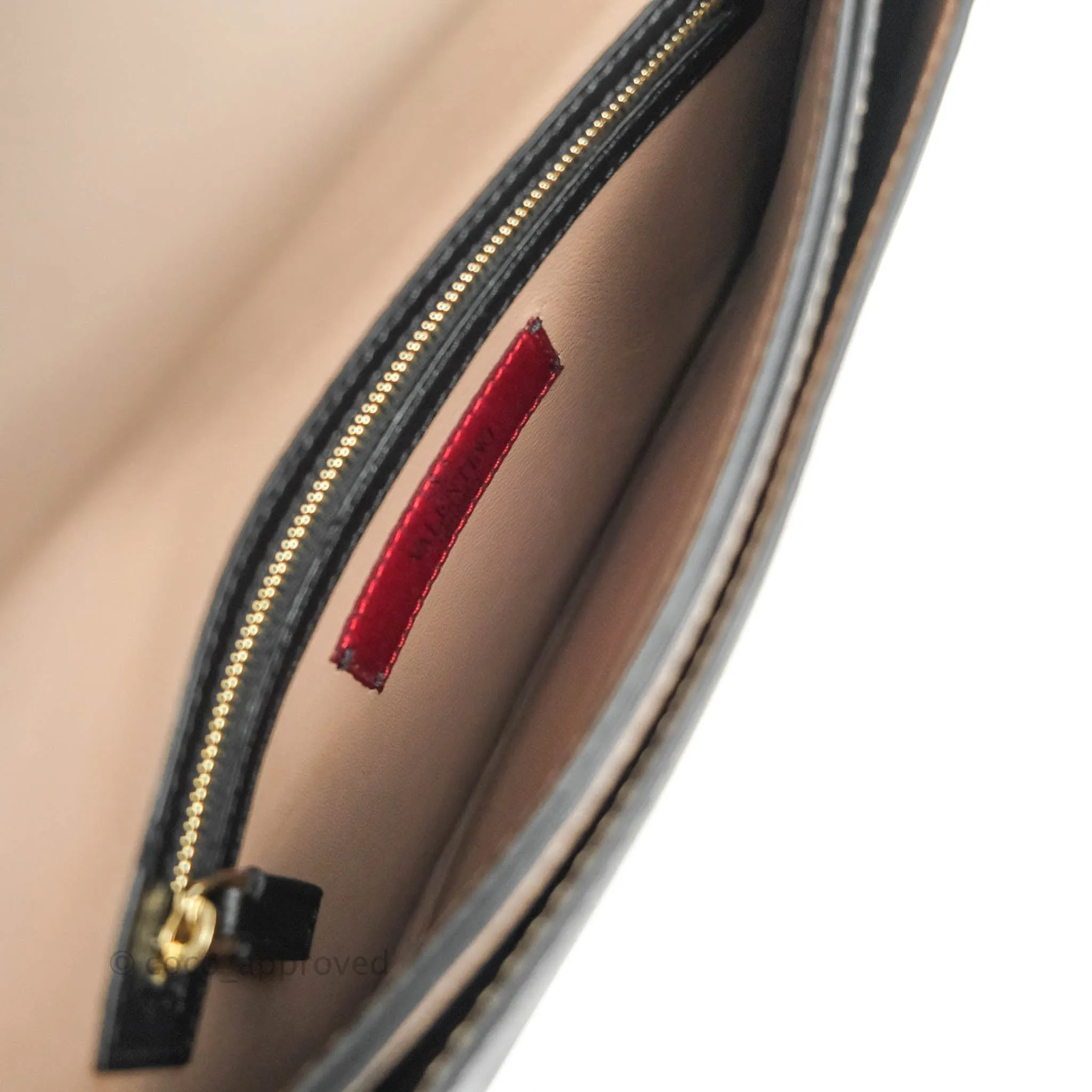 Valentino Nappa Rockstud Wristlet Clutch Black