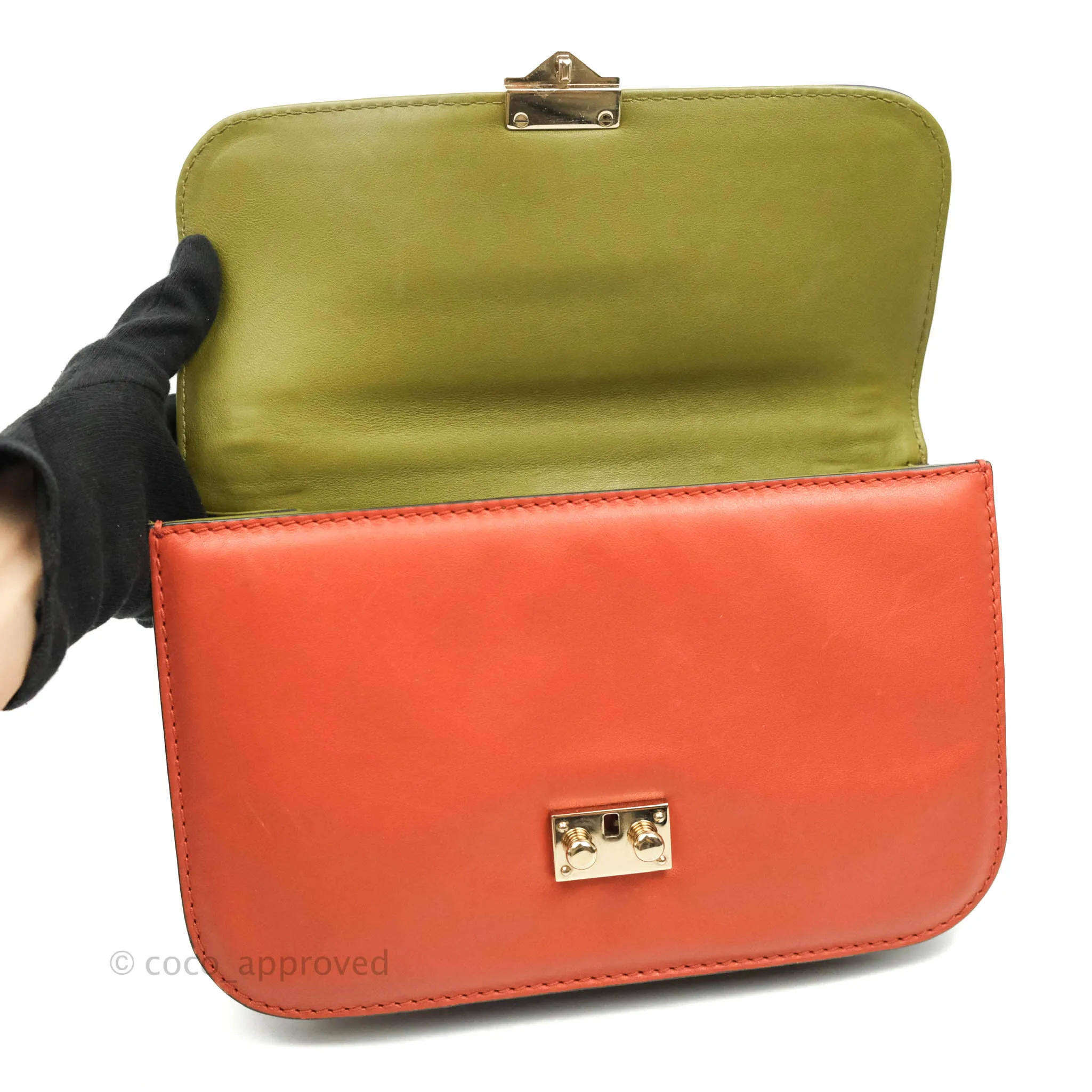 Valentino Rockstud Medium Glam Lock Flap Bag