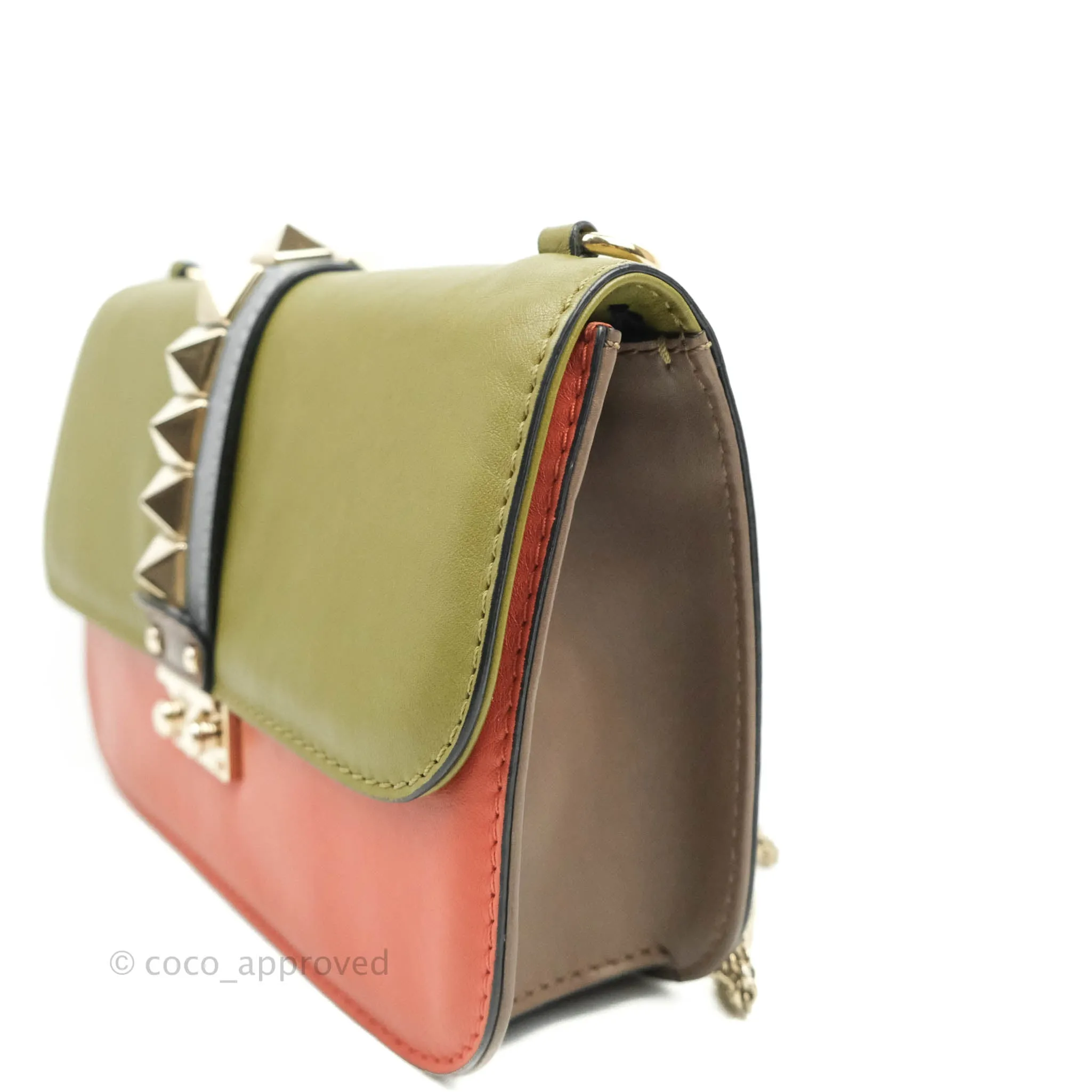 Valentino Rockstud Medium Glam Lock Flap Bag
