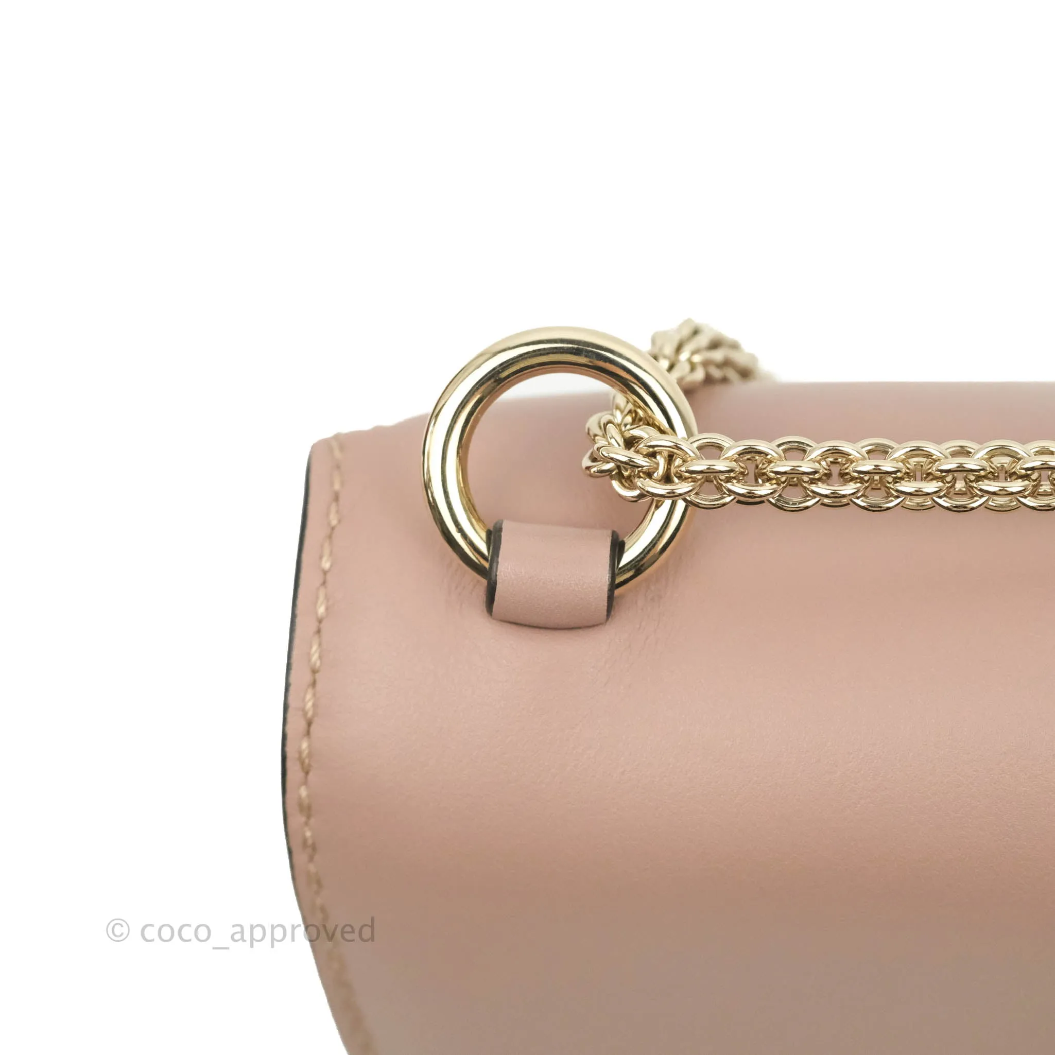 Valentino Small Vitello Glam Lock Rockstud Flap Poudre