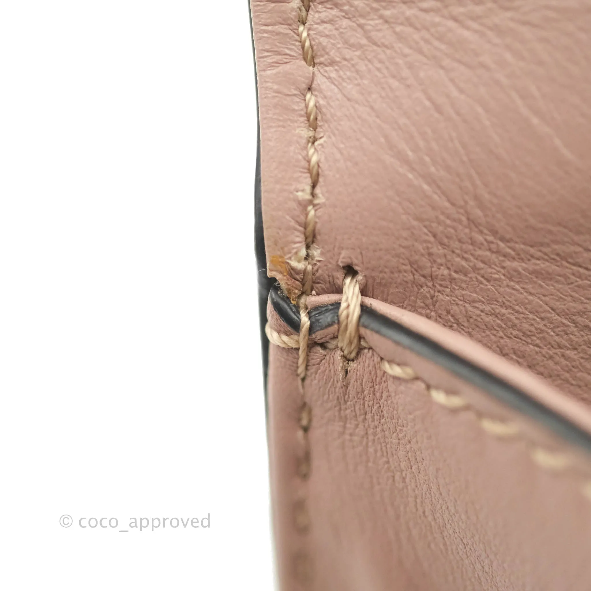 Valentino Small Vitello Glam Lock Rockstud Flap Poudre
