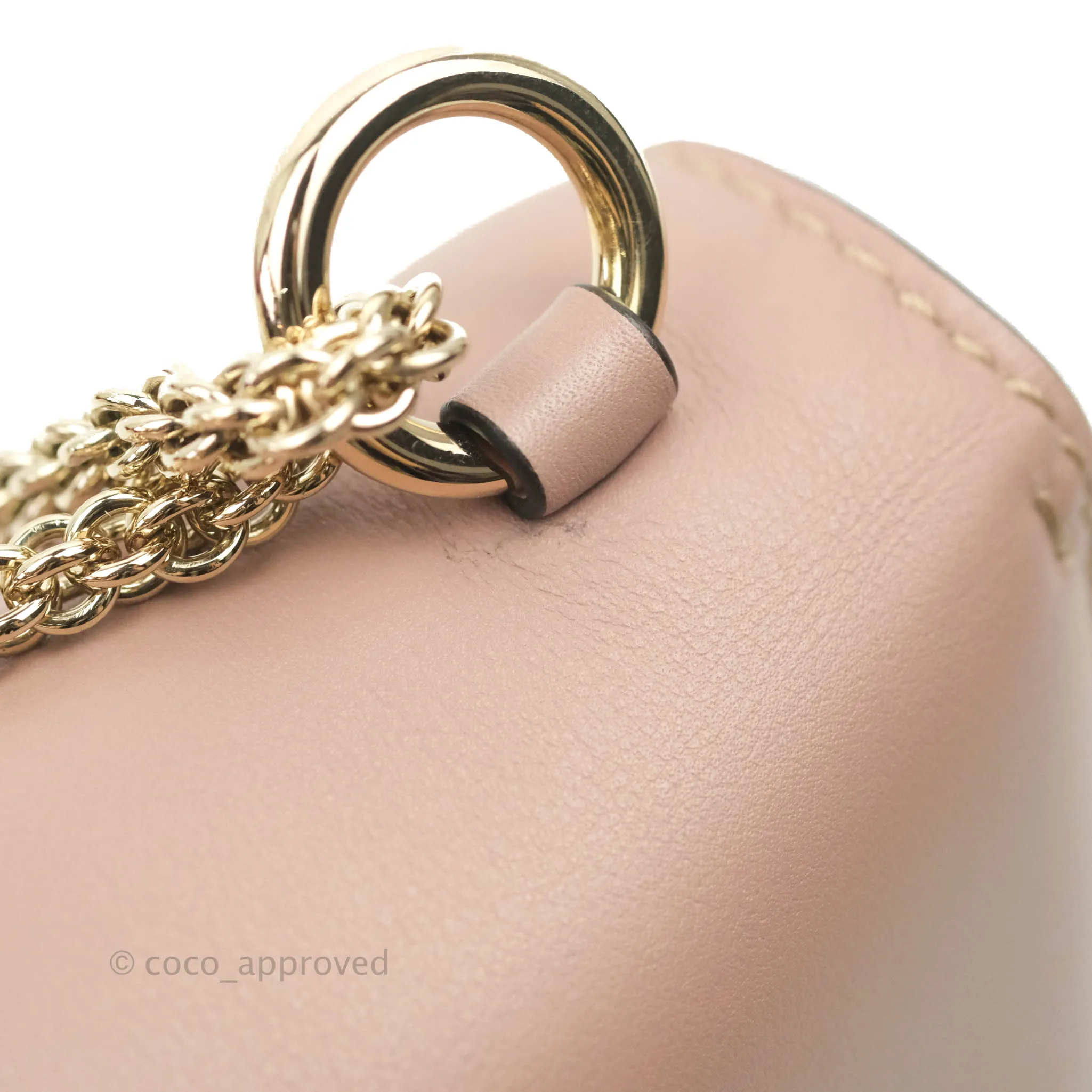 Valentino Small Vitello Glam Lock Rockstud Flap Poudre